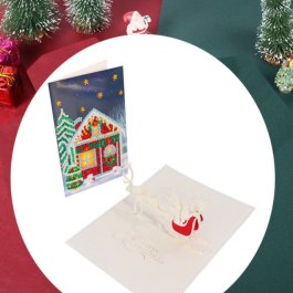 Create magic with our 3D Pop-up Christmas Card DIY kit - a festive delight for craft lovers. #ChristmasDIY