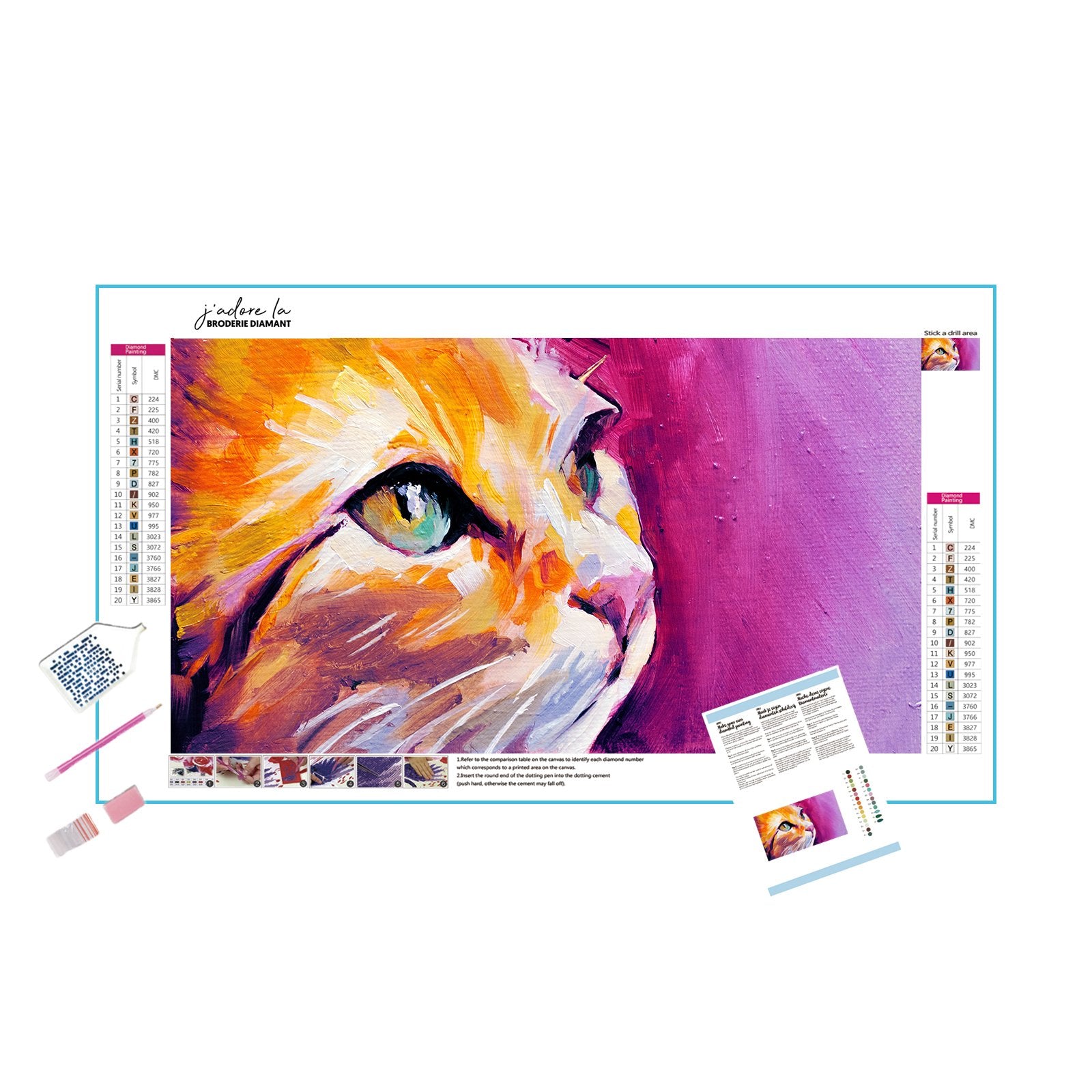 A cat's portrait, painted with depth and affection, capturing the essence of its character. Cat'S Painting - Diamondartlove