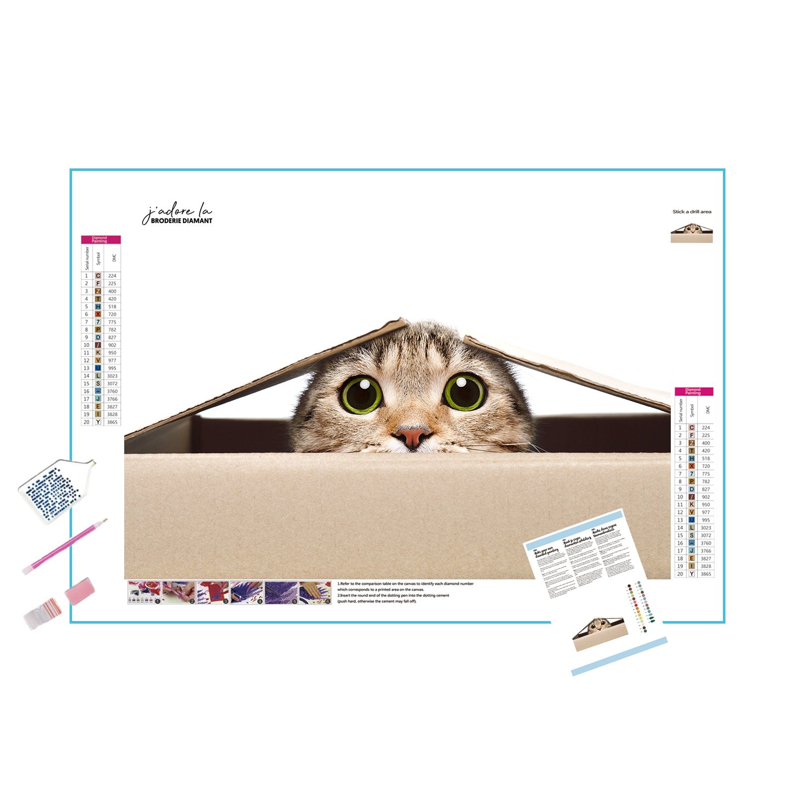 The quintessential curiosity of a cat with its favorite spot, a box, playfulness and intrigue.Cat In The Box - Diamondartlove