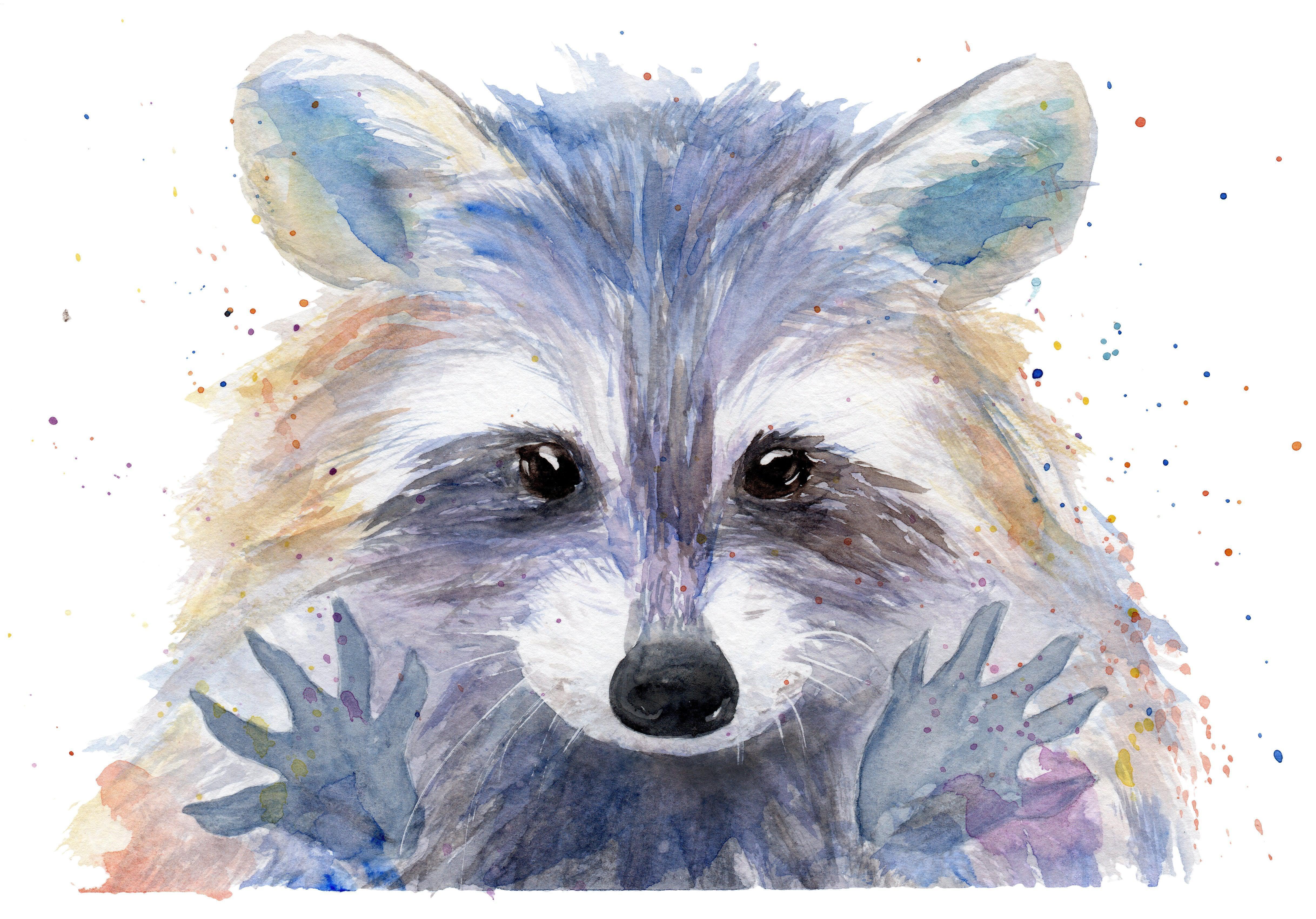 Encounter the quirky charm of a colorful raccoon, a vibrant twist on woodland whimsy. Colorful Raccoon - Diamondartlove