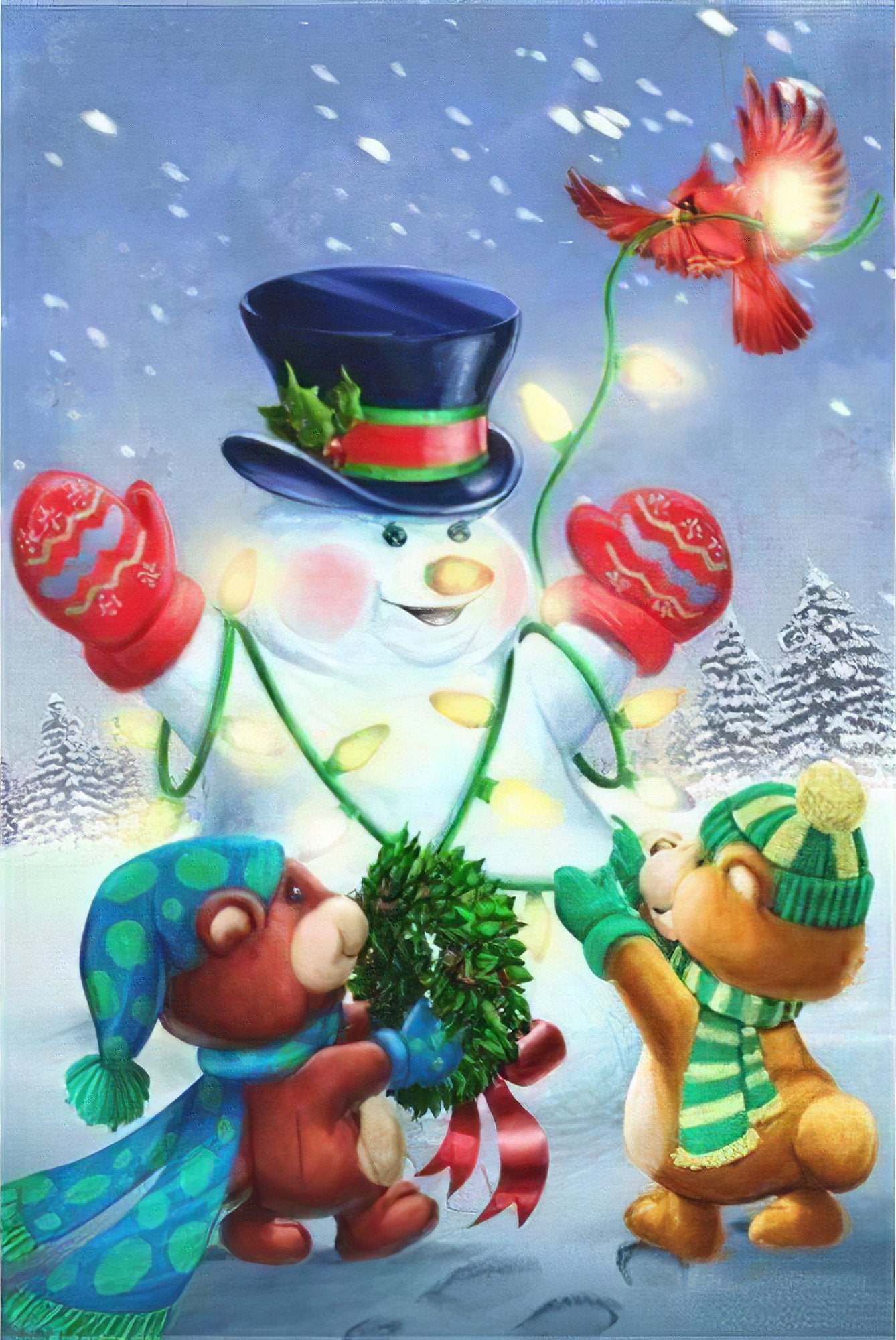 Winter magic with Dear Snowman art.Dear Snowman - Diamondartlove