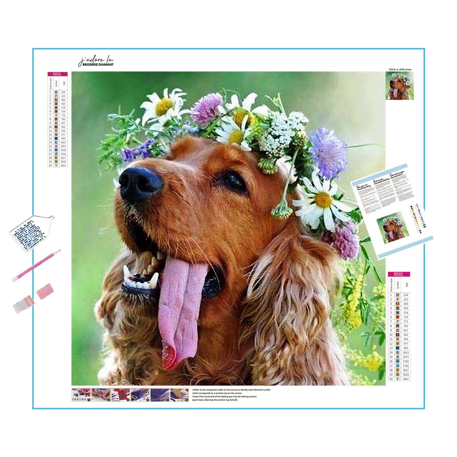 A dog's irresistible charm, captured in a moment of joy or contemplation, embodying love.Charming Dog - Diamondartlove