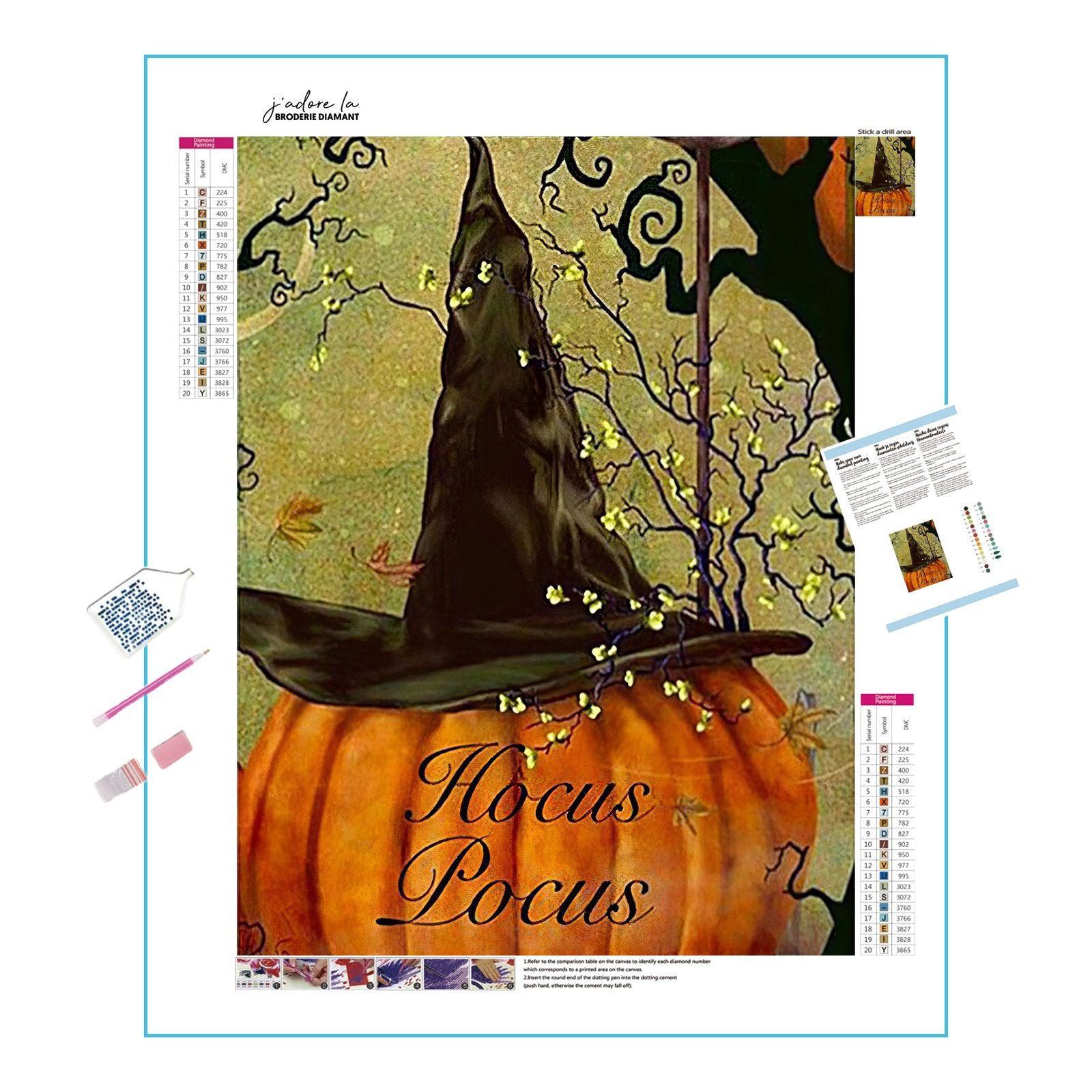Encounter a pumpkin donning a witch's hat, ready for a night of spells and fun.Pumpkin With A Witch'S Hat - Diamondartlove