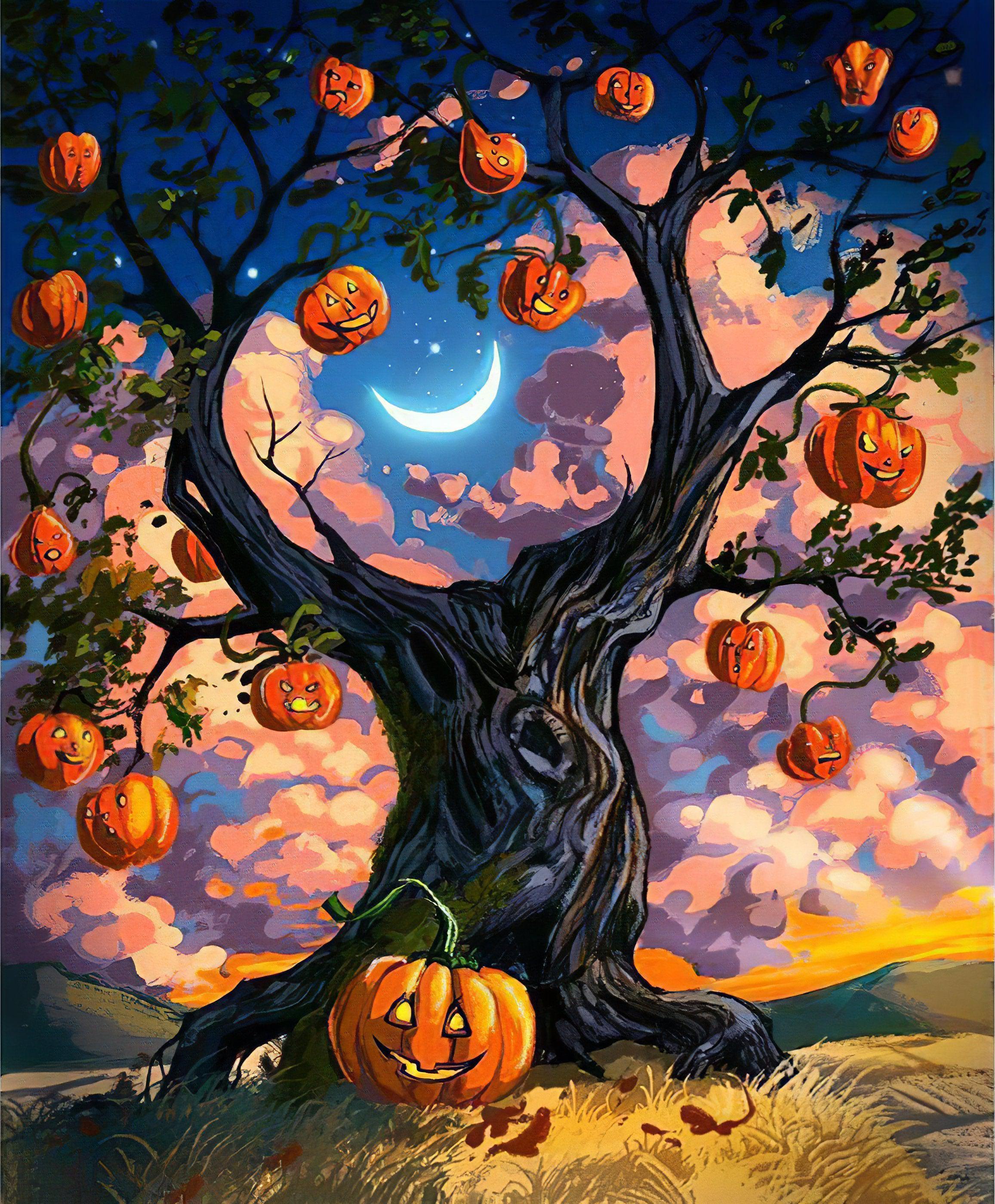 Halloween Pumpkin Tree