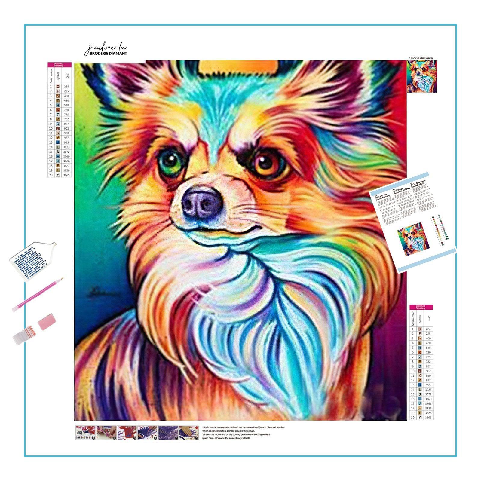 A spirited Chihuahua, capturing the essence of this small but with vibrant personality.Chihuahua Dog - Diamondartlove