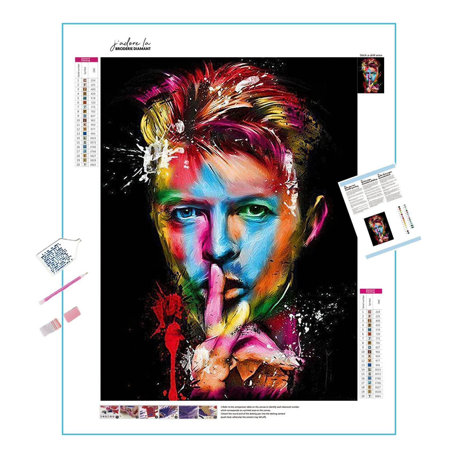 Iconic David Bowie diamond painting.David Bowie - Diamondartlove