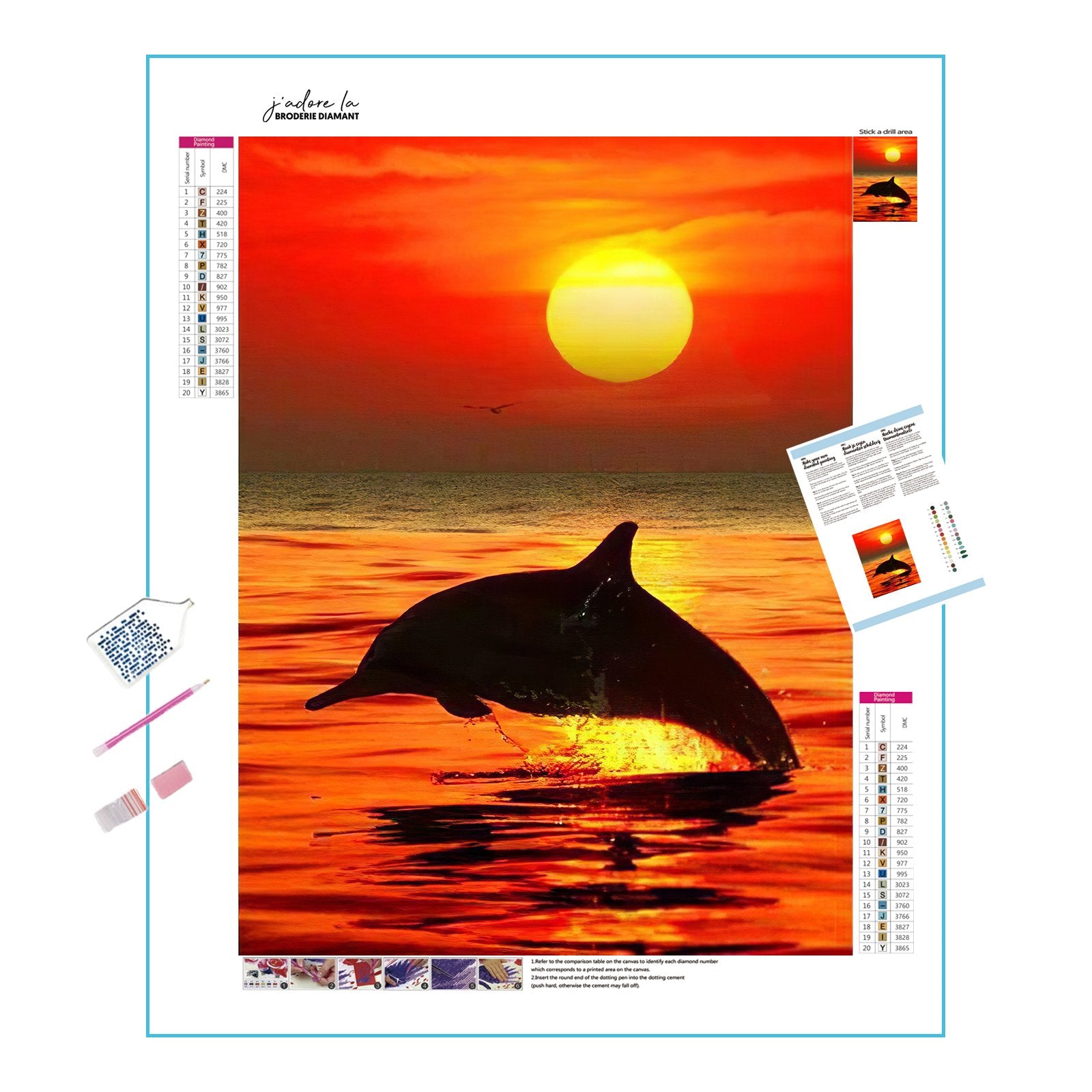 Dolphin Under The Sunset