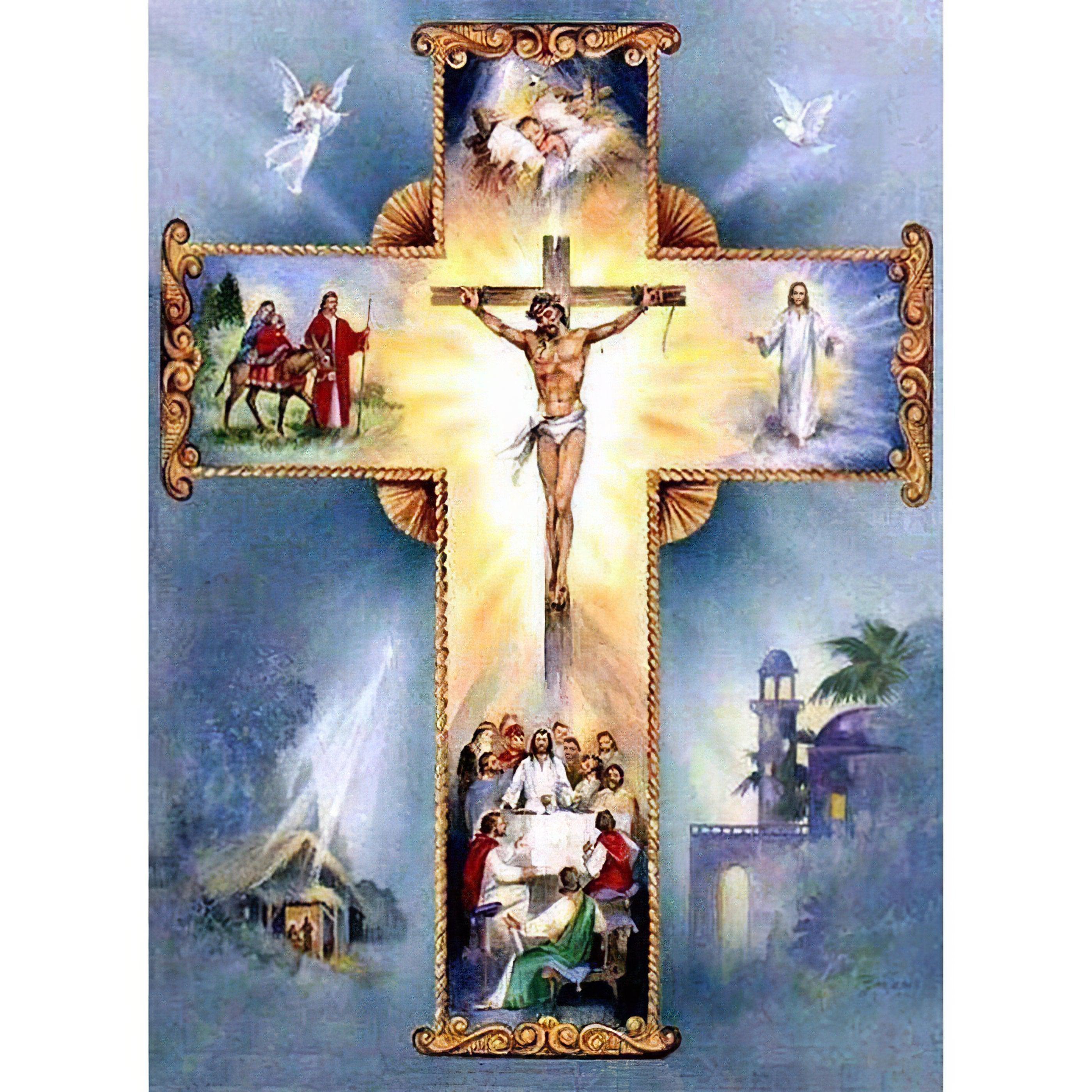 Reflect on sacrifice and faith with Jesus Cross art.Jesus Cross - Diamondartlove