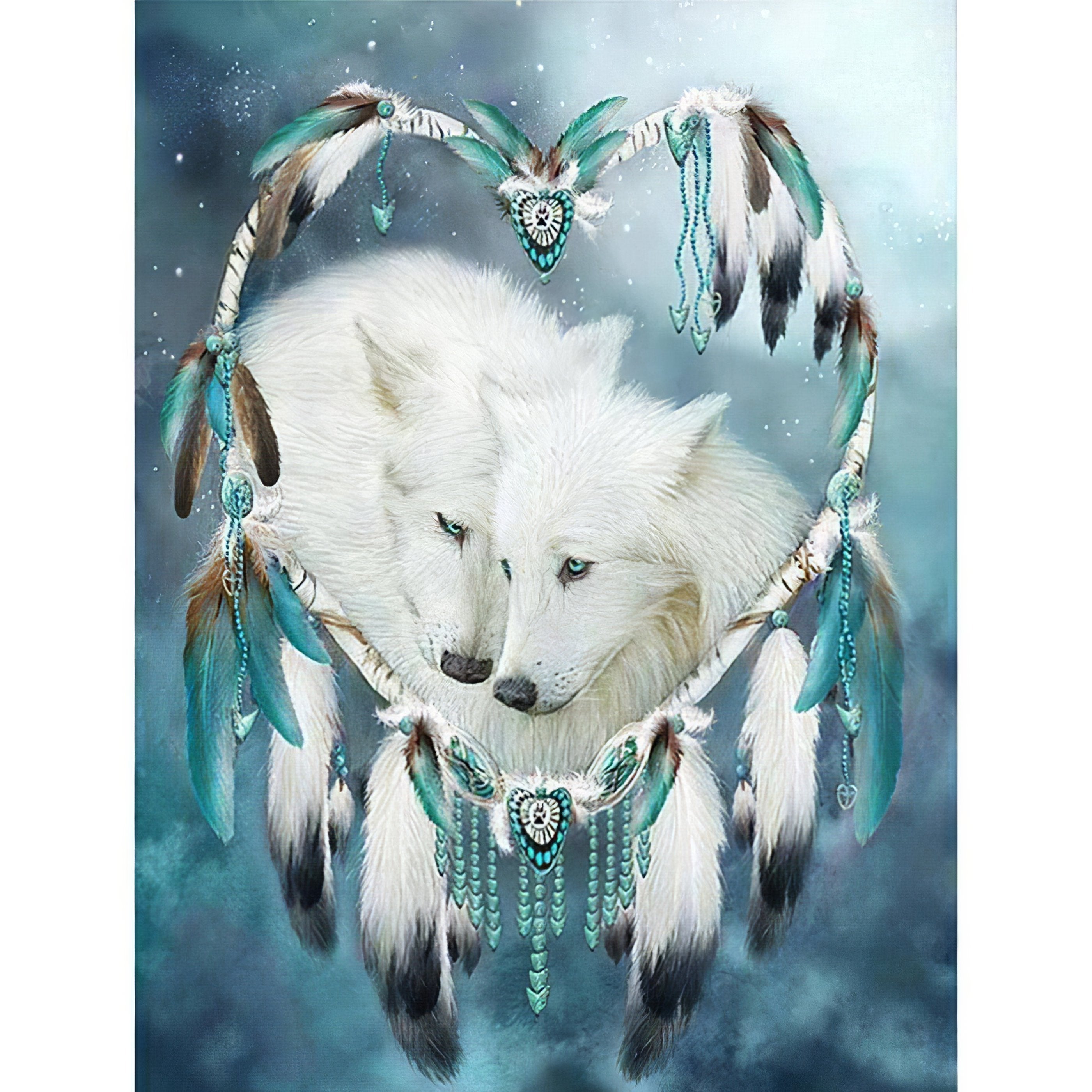 Two White Wolves