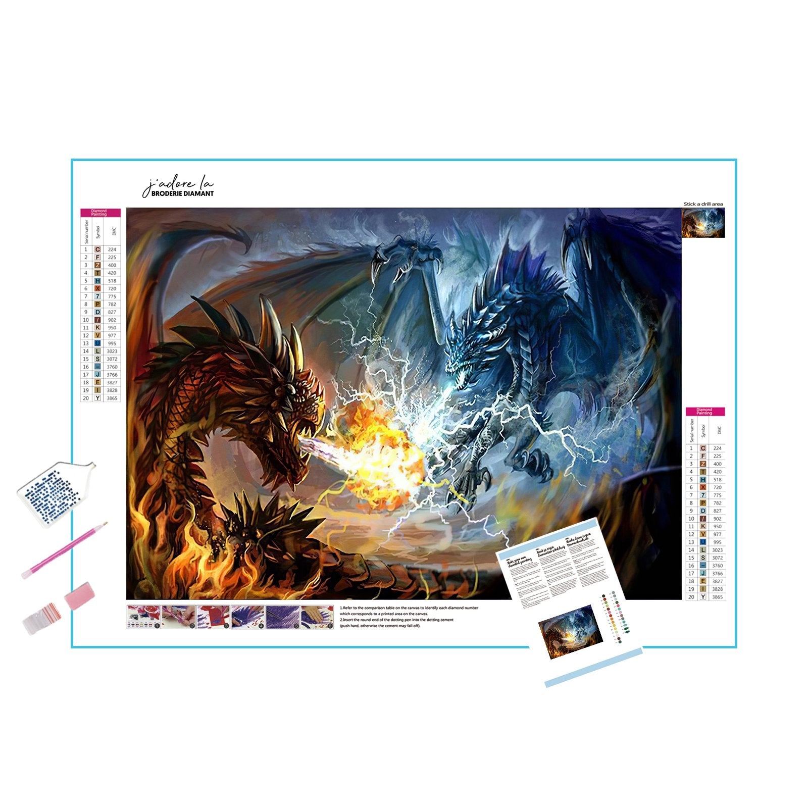 Epic battle between fire and lightning dragons unfolds.Fire Dragon Vs Lightning Dragon - Diamondartlove