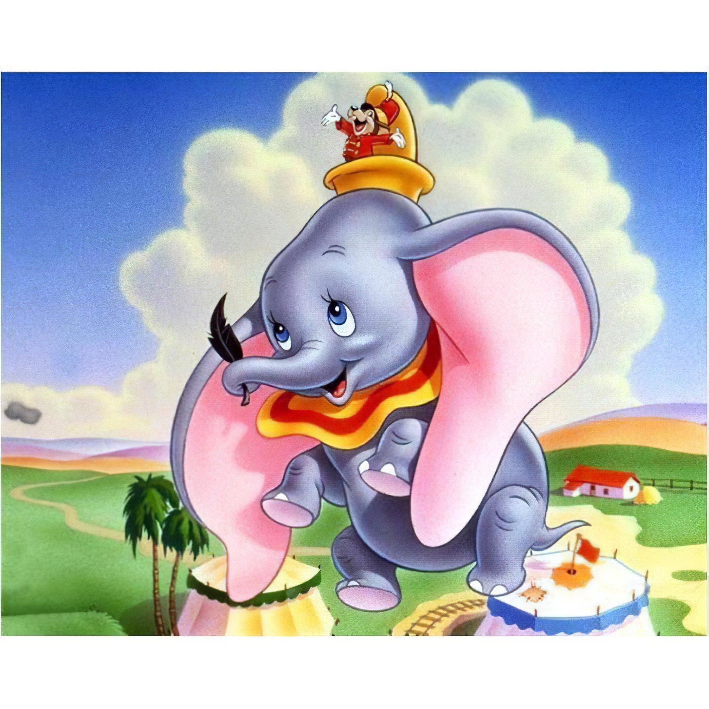 Fly high with Dumbo in this enchanting art.Dumbo - Diamondartlove