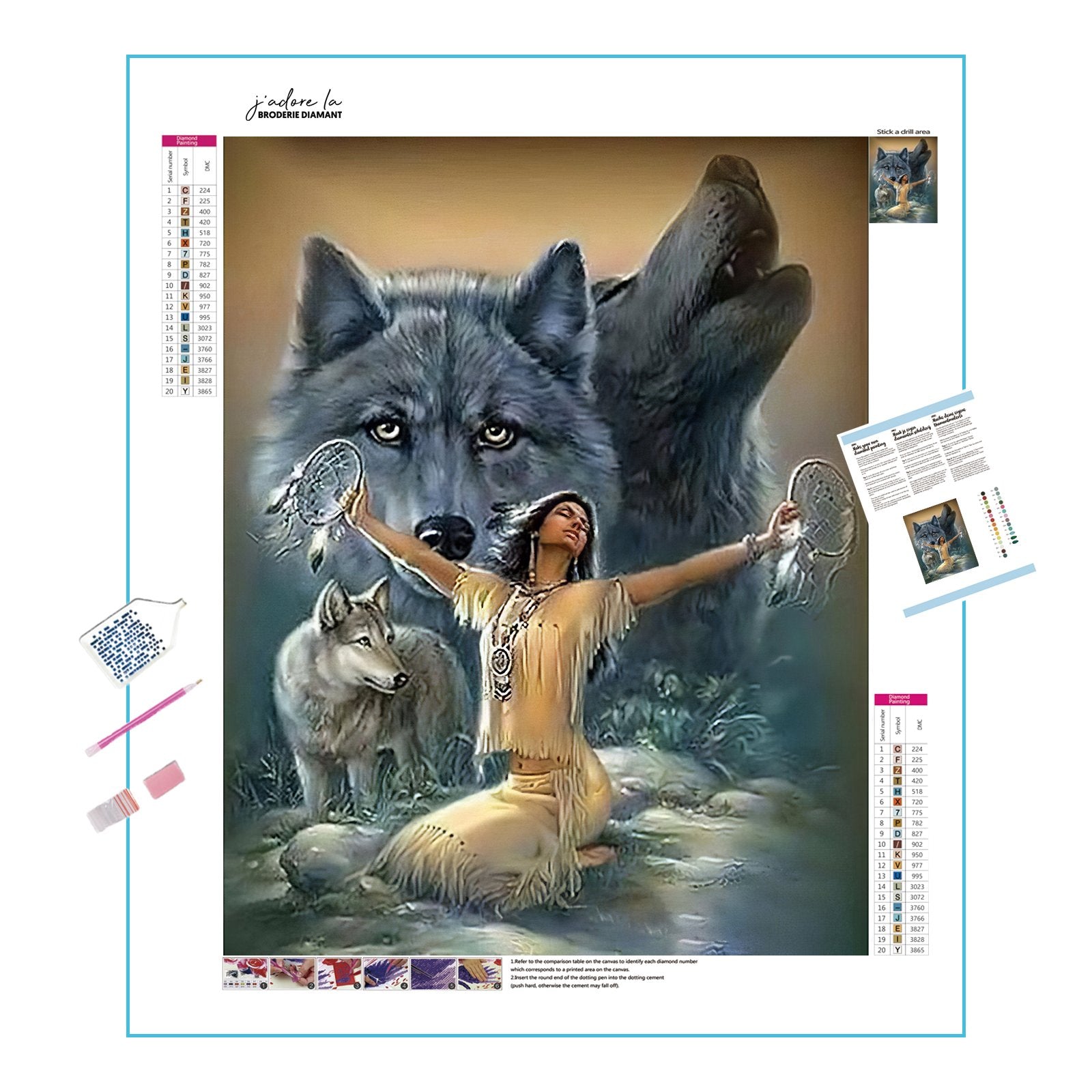 Explore the mystical bond between an Indian Woman and Wolf.Indian Woman And Wolf - Diamondartlove
