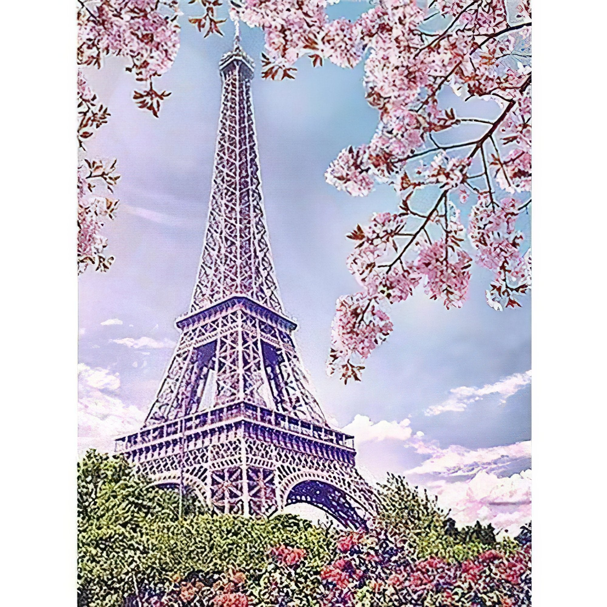 Cherry Tree Under Eiffel Tower