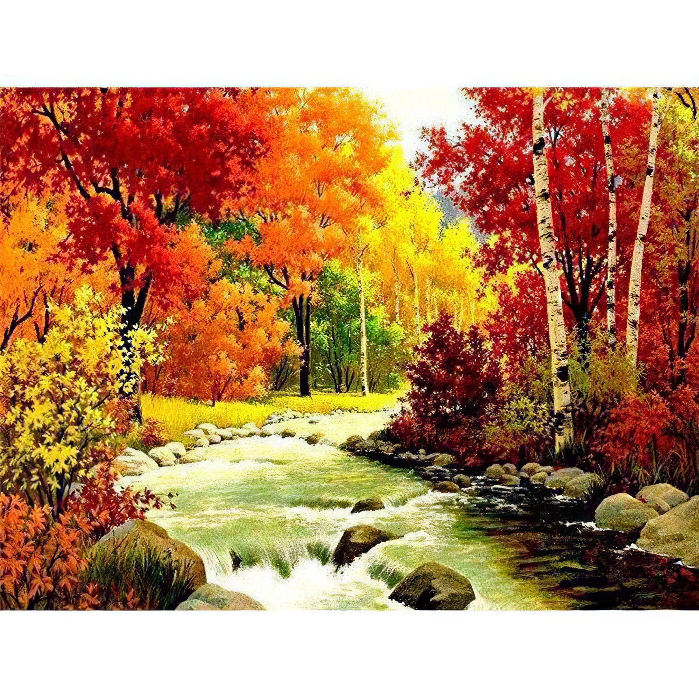 Wander through a colorful forest, where nature paints with an endless spectrum.Colorful Forest - Diamondartlove