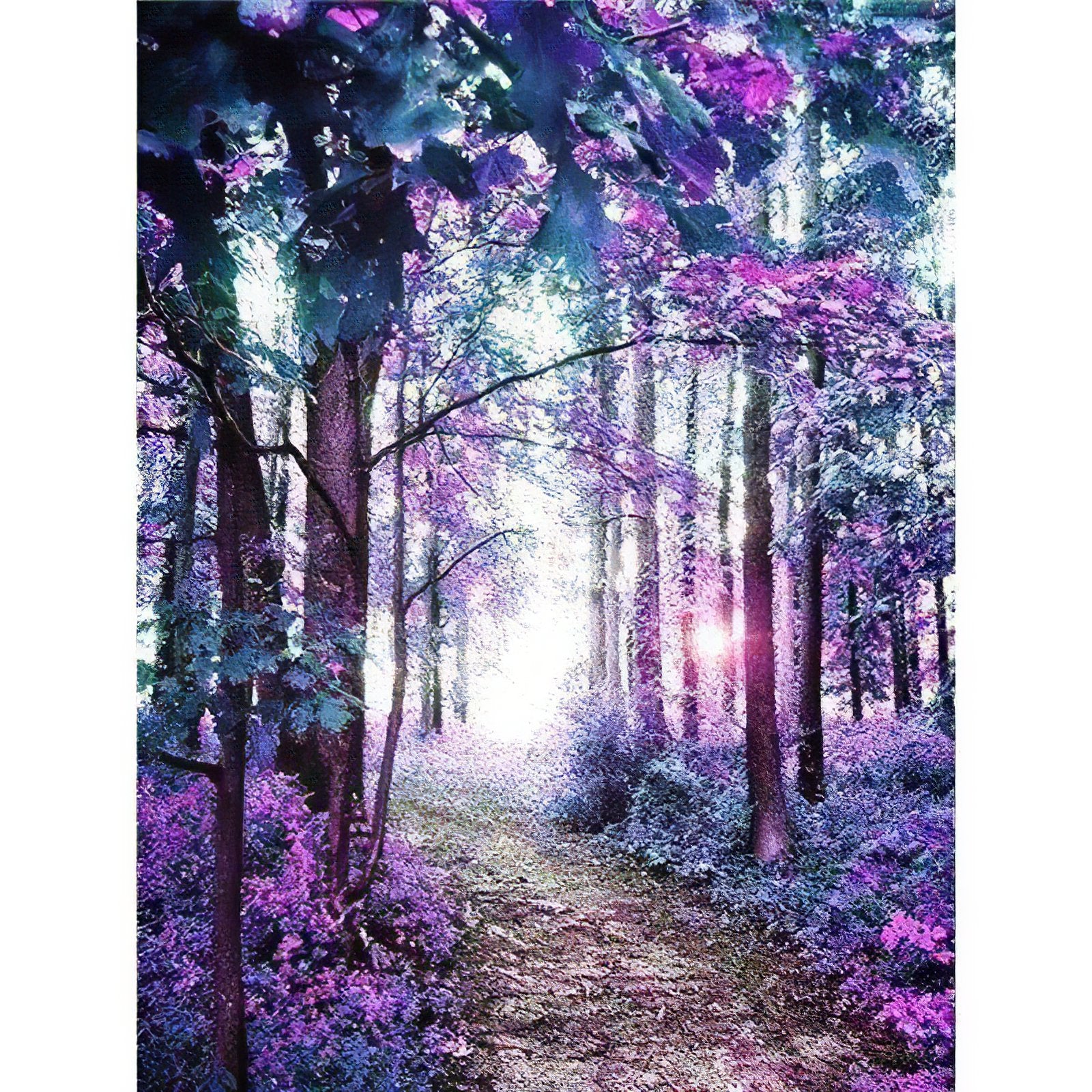 Get lost in the Purple Flower Forest, a mystical place where nature's beauty shines.Purple Flower Forest - Diamondartlove