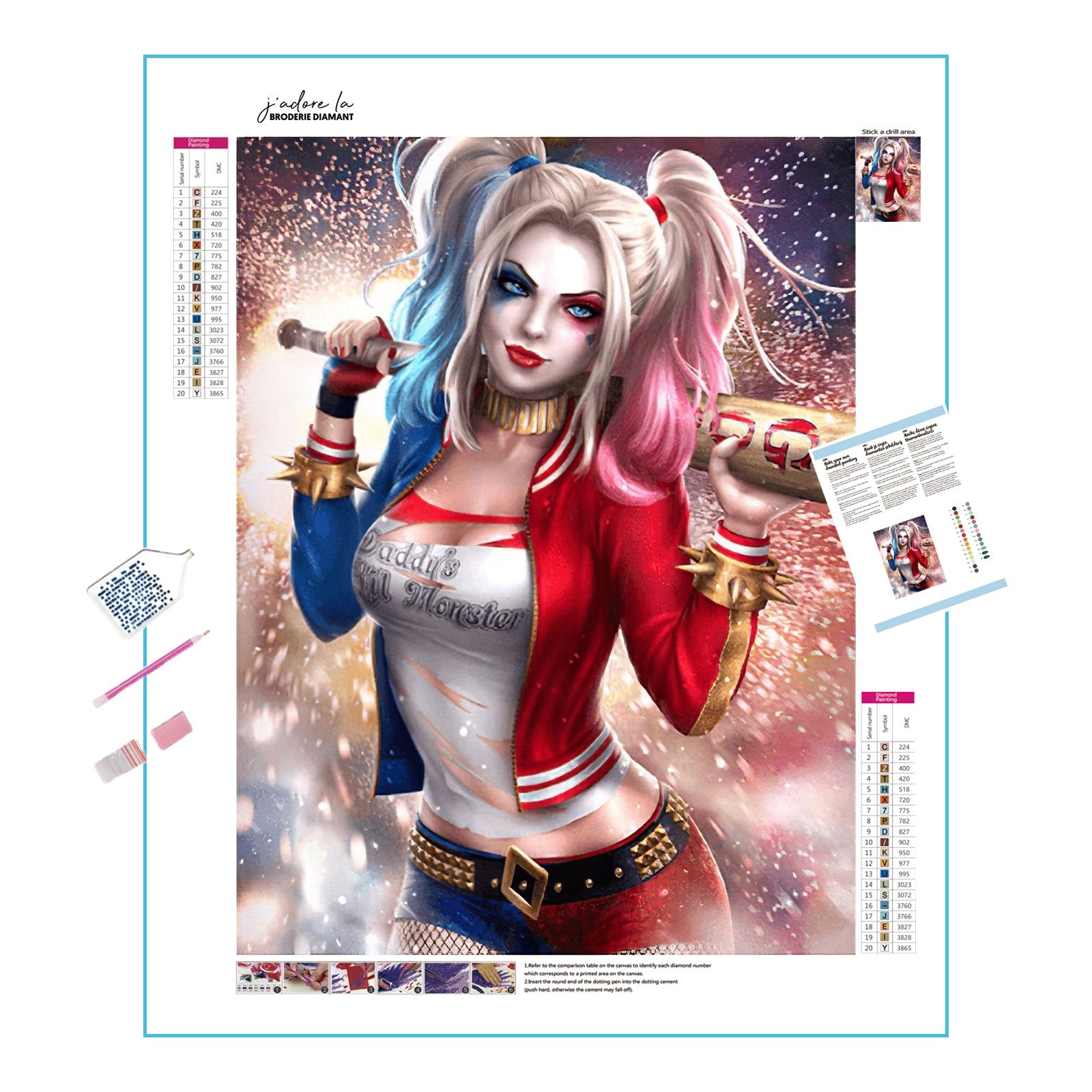 Dive into chaos with the iconic Harley Quinn artwork.Harley Quinn - Diamondartlove