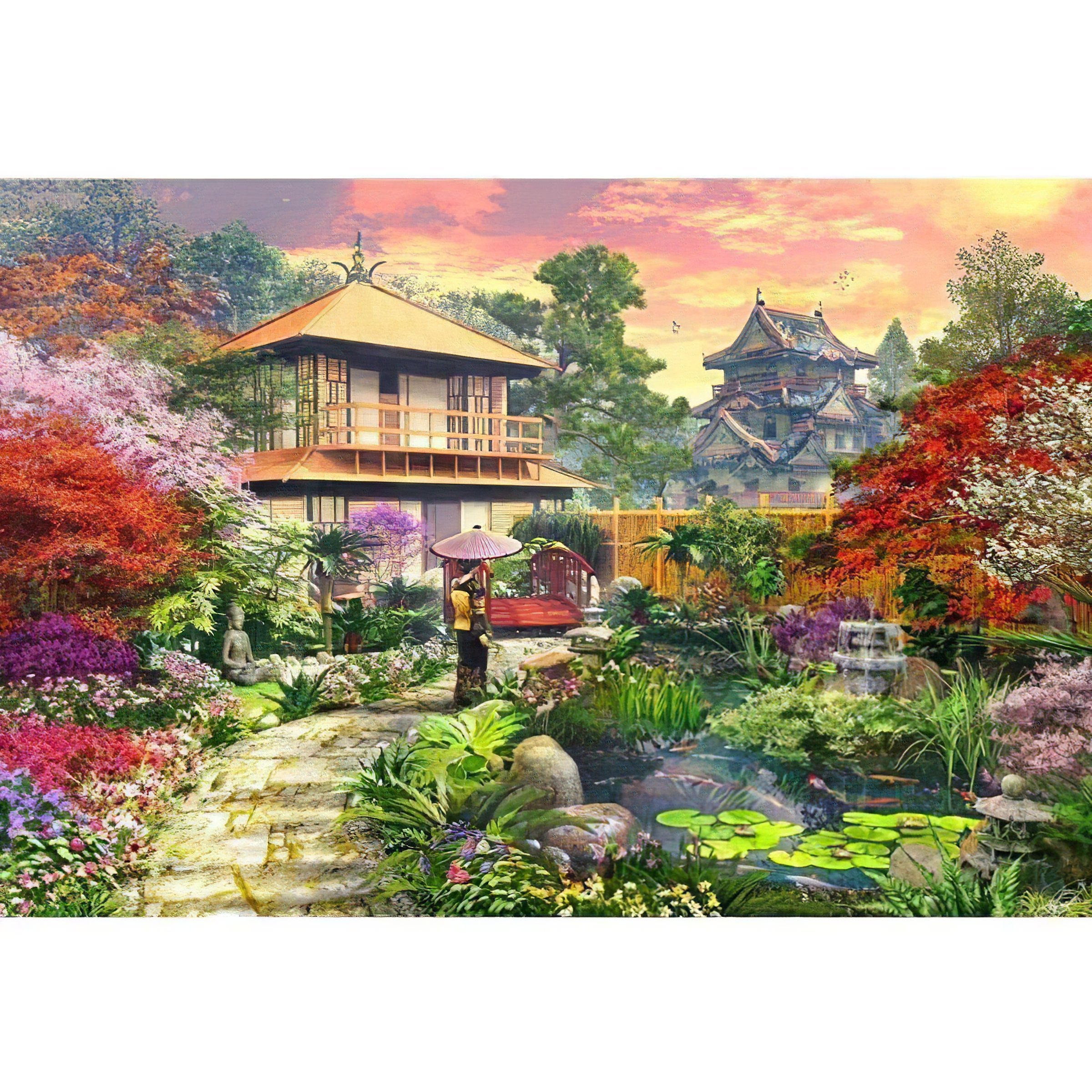 Escape into tranquility with Japanese Garden art.Japanese Garden - Diamondartlove