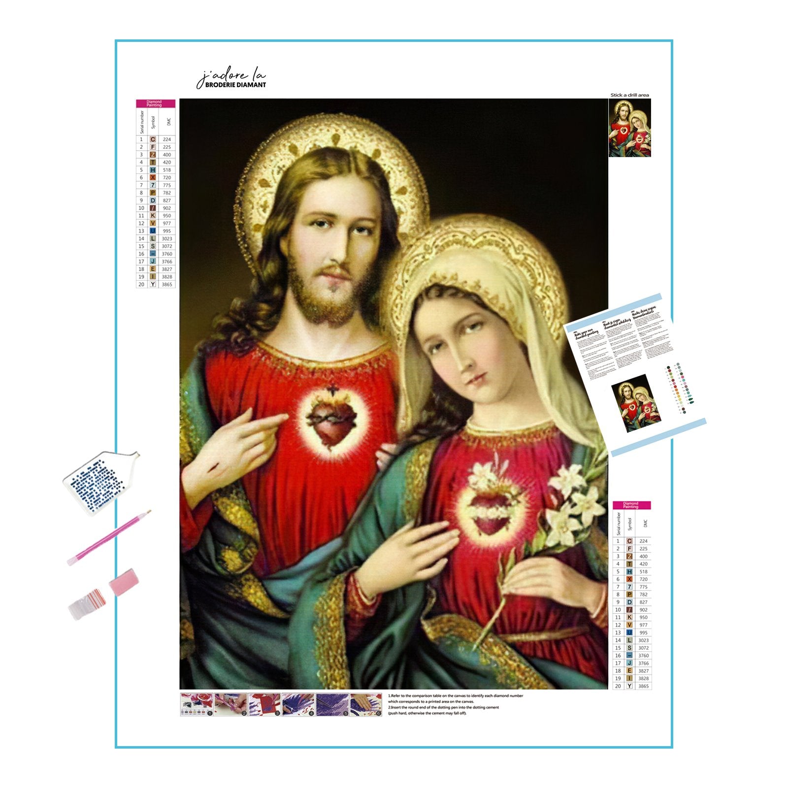 Experience sacred love with Jesus and Mother Mary.Jesus And Mother Mary - Diamondartlove
