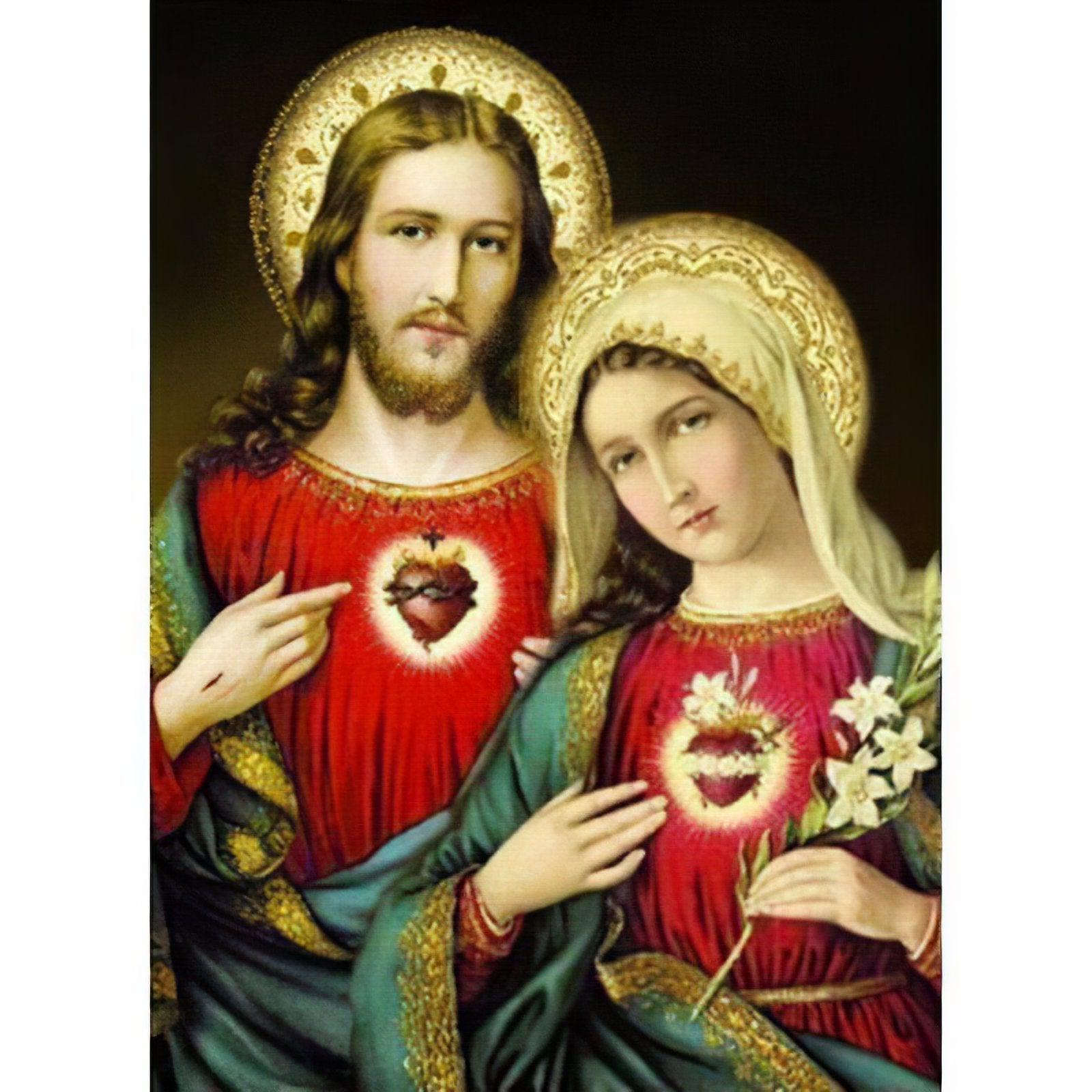 Experience sacred love with Jesus and Mother Mary.Jesus And Mother Mary - Diamondartlove