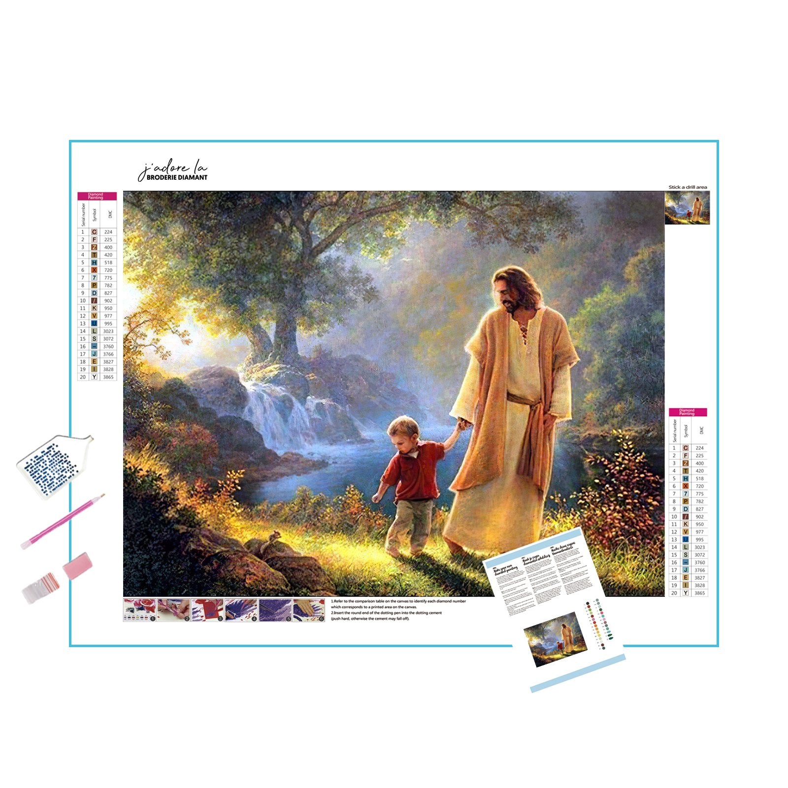 Capture a holy moment with Jesus and Child artwork.Jesus And Child - Diamondartlove