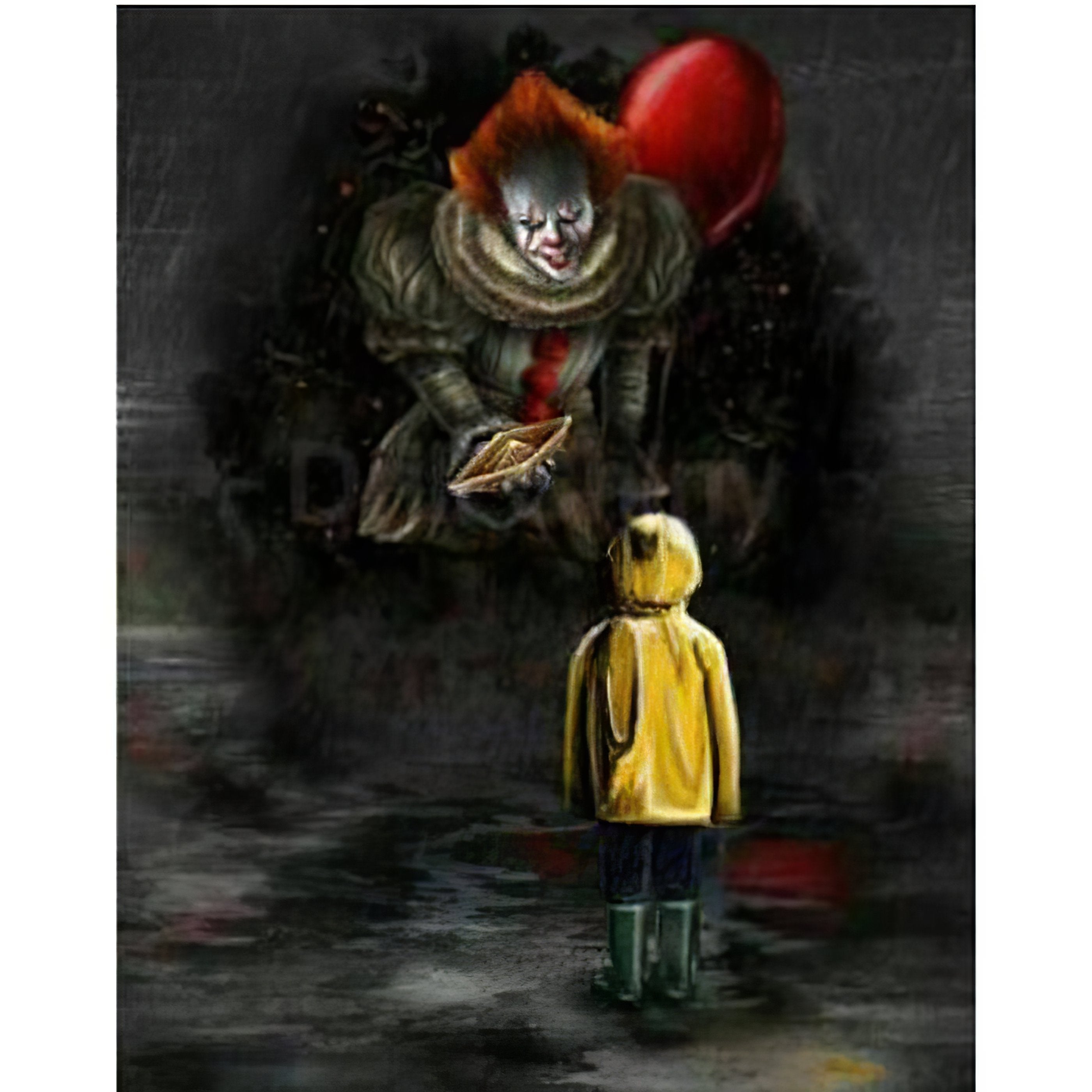 Experience chilling tales with Halloween Joker and Boy.Halloween Joker With Little Boy - Diamondartlove