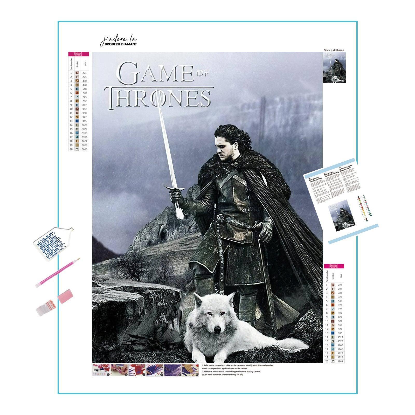 Channel the stoic heroism of Jon Snow in this stunning piece. Jon Snow De Game Of Thrones - Diamondartlove