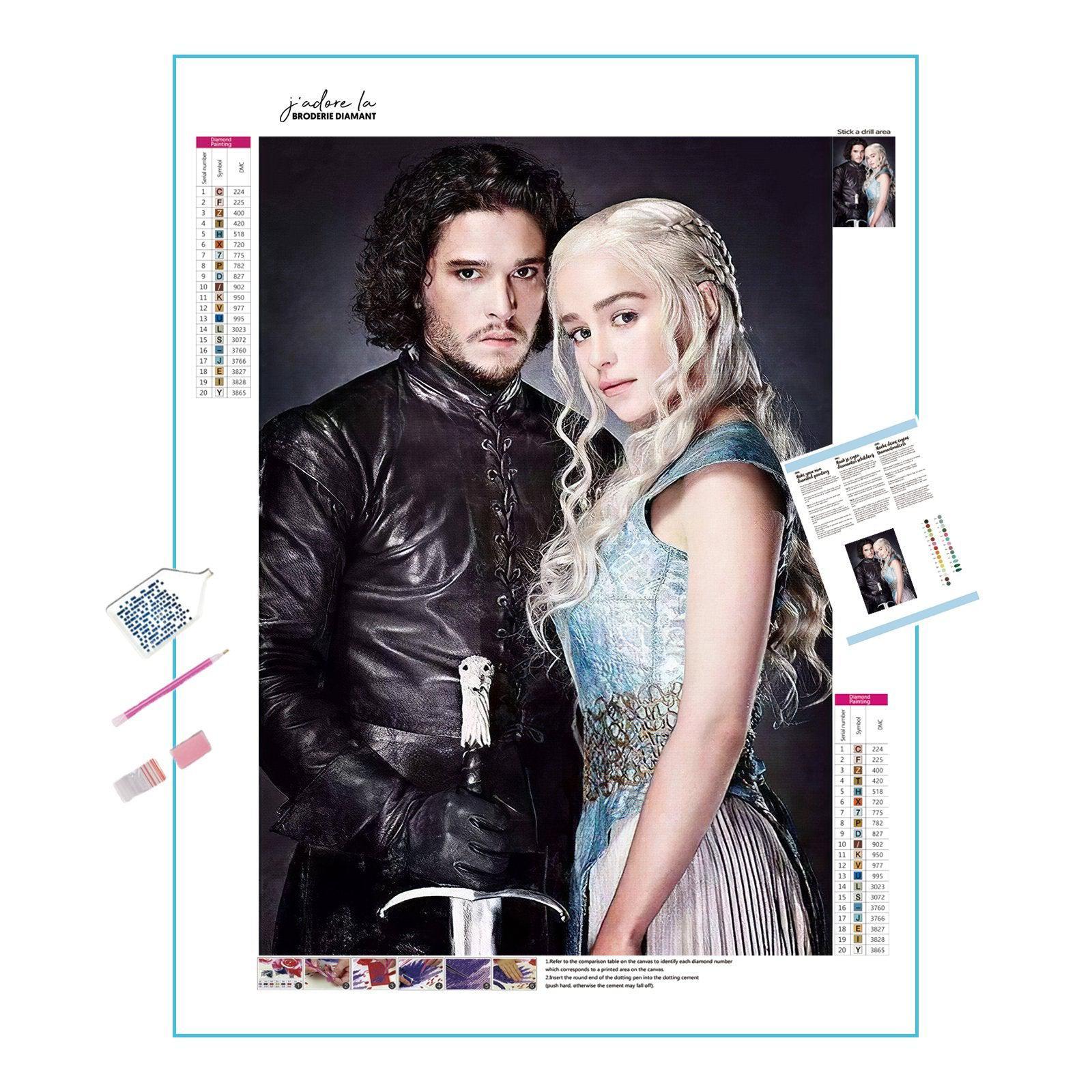 Witness the alliance of Jon Snow and Daenerys in Westeros.Jon Snow And Daenerys Targaryen Game Of Thrones - Diamondartlove