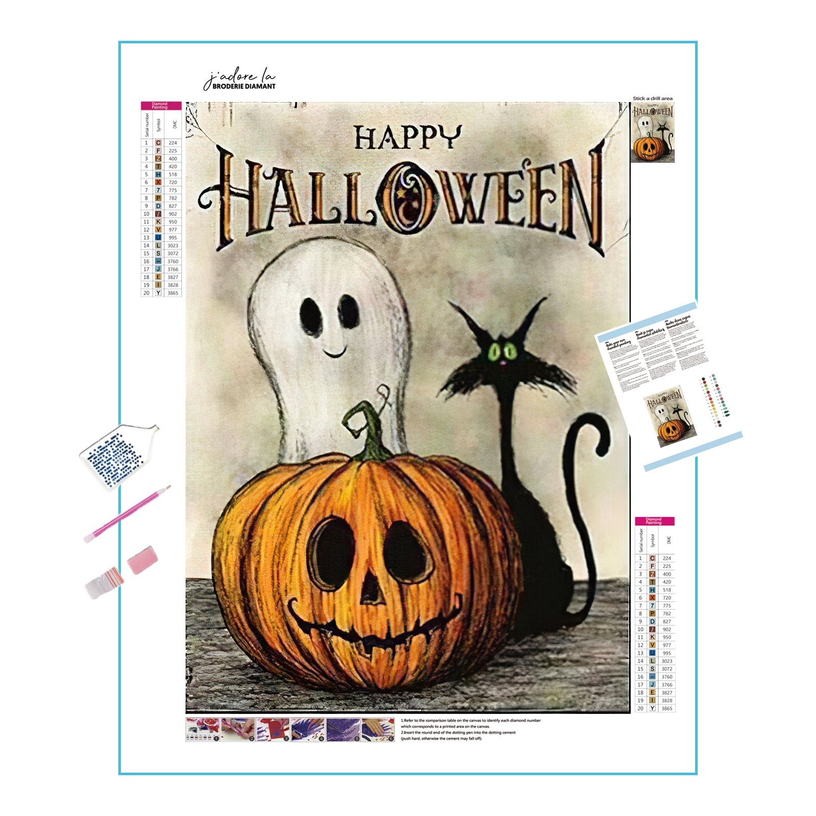 Celebrate the fright with vibrant Happy Halloween art.Happy Halloween - Diamondartlove