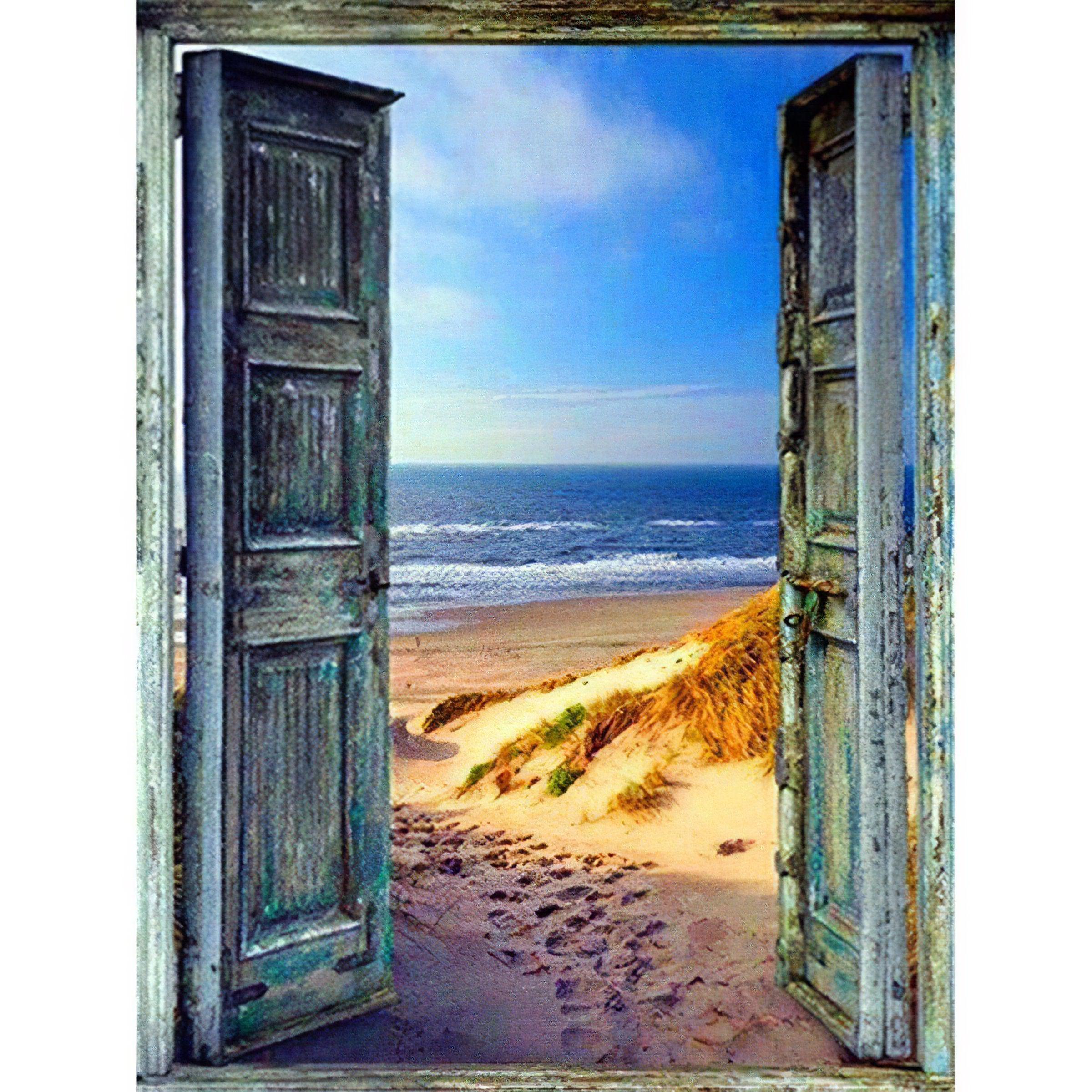 Escape to paradise with Door To Ocean diamond painting. Door To Ocean - Diamondartlove