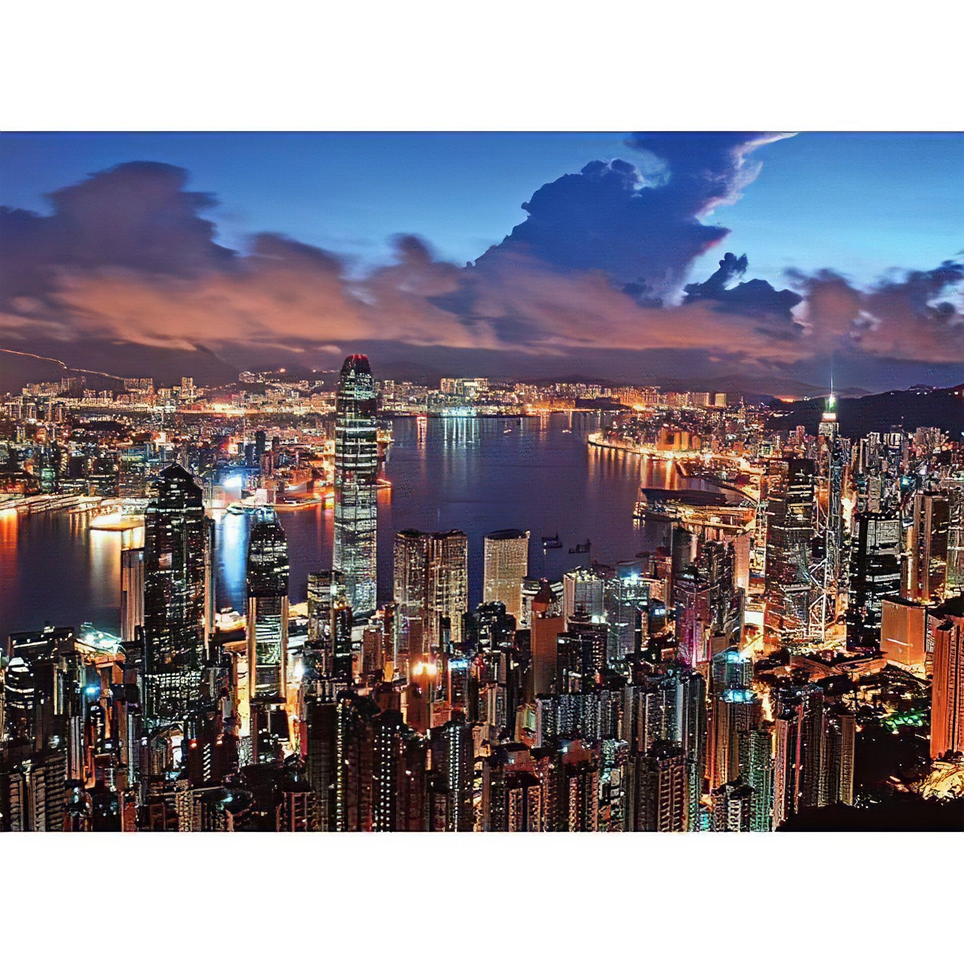 Explore the vibrant lights of Hong Kong at Night.Hong Kong At Night - Diamondartlove