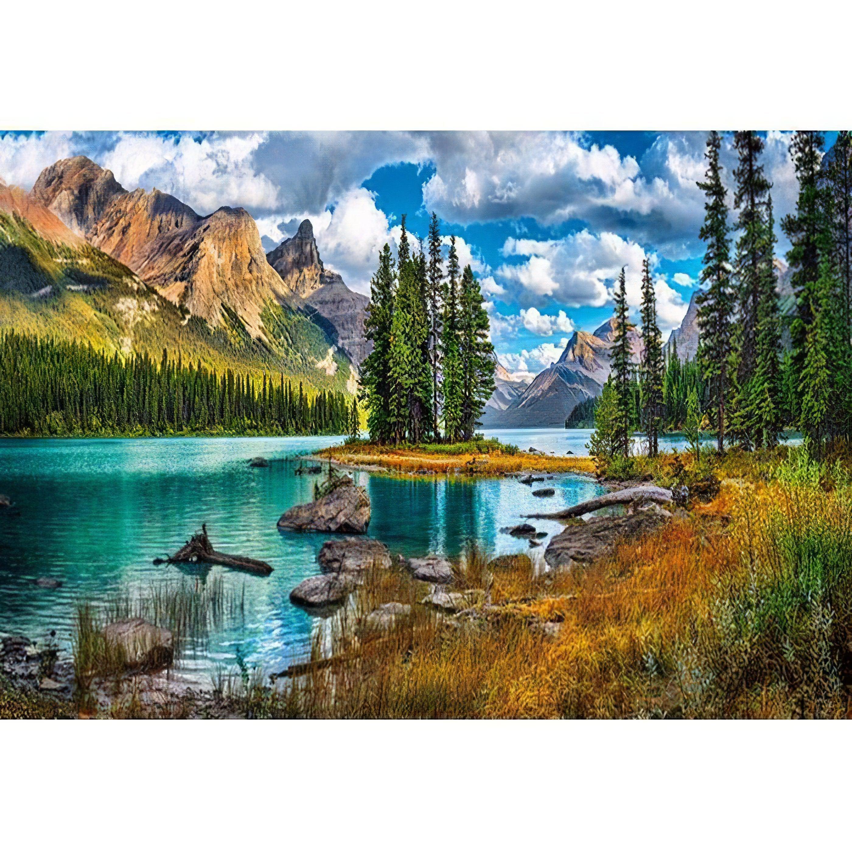 Discover tranquil views with Lake Under Cloudy Mountains.Lake Under Cloudy Mountains - Diamondartlove