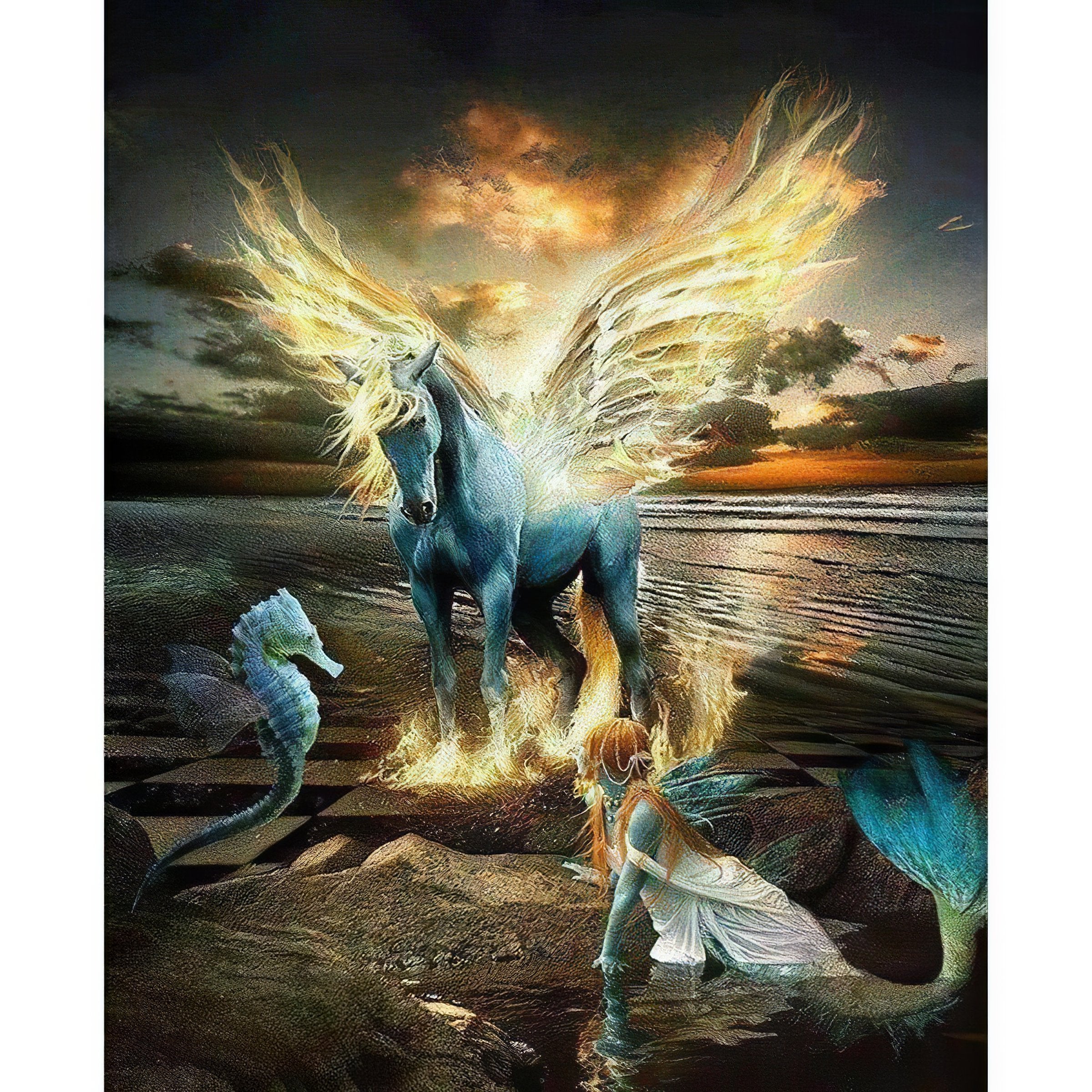 Gallop into a fantasy world with the enchanting Magic Horse.Magic Horse - Diamondartlove
