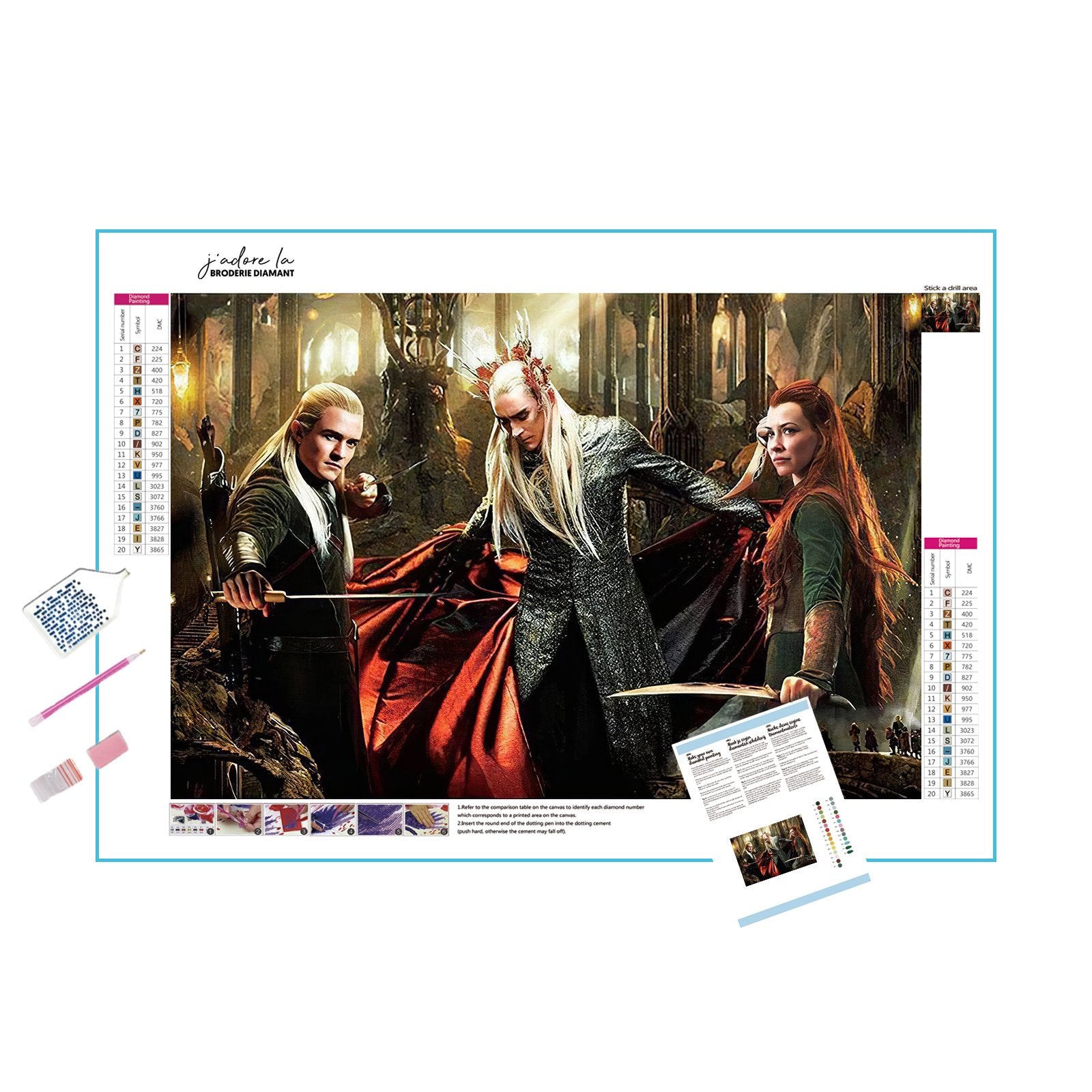 Step into Middle-earth with Legolas and company.Legolas, Tauriel And Thranduil From The Hobbit - Diamondartlove