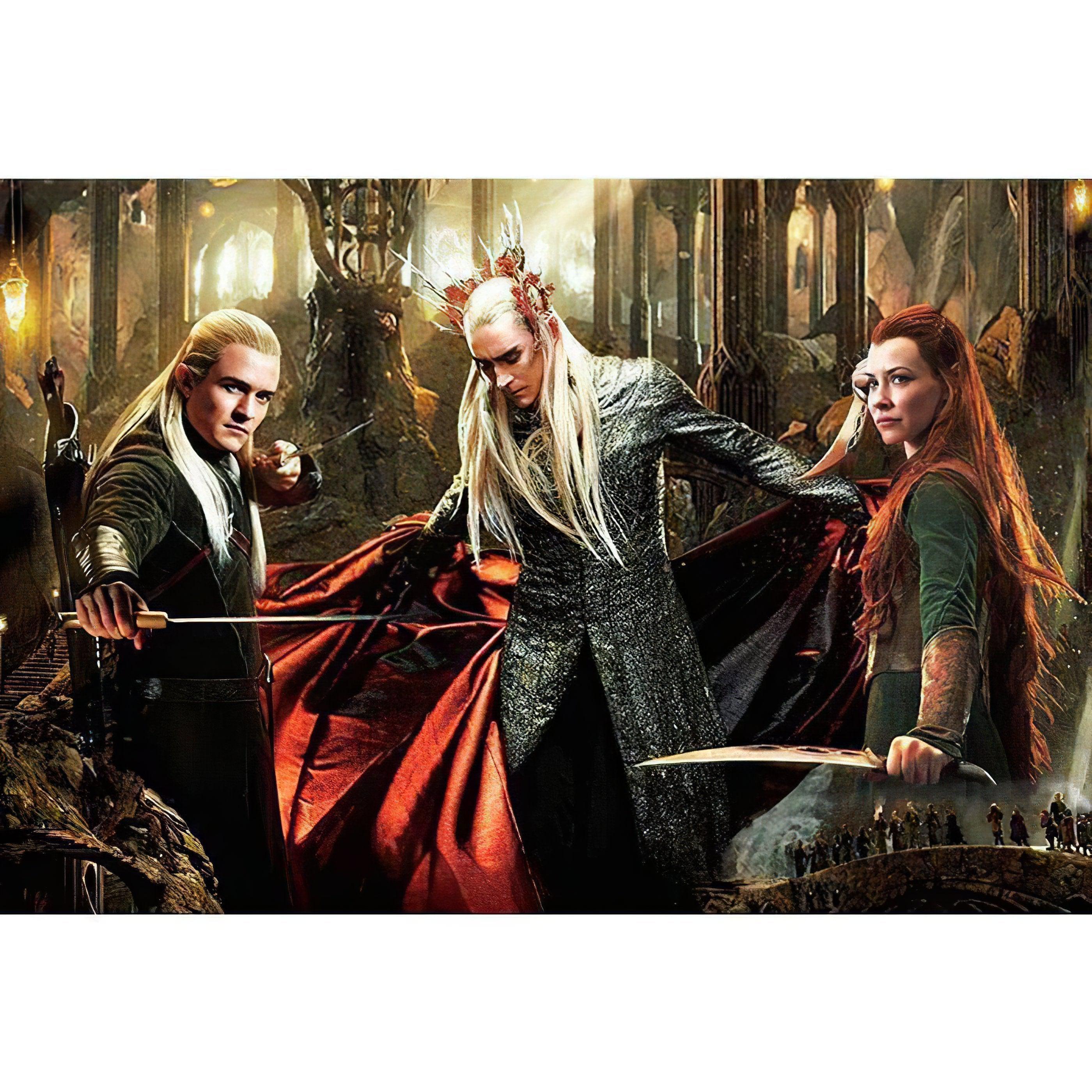 Step into Middle-earth with Legolas and company.Legolas, Tauriel And Thranduil From The Hobbit - Diamondartlove