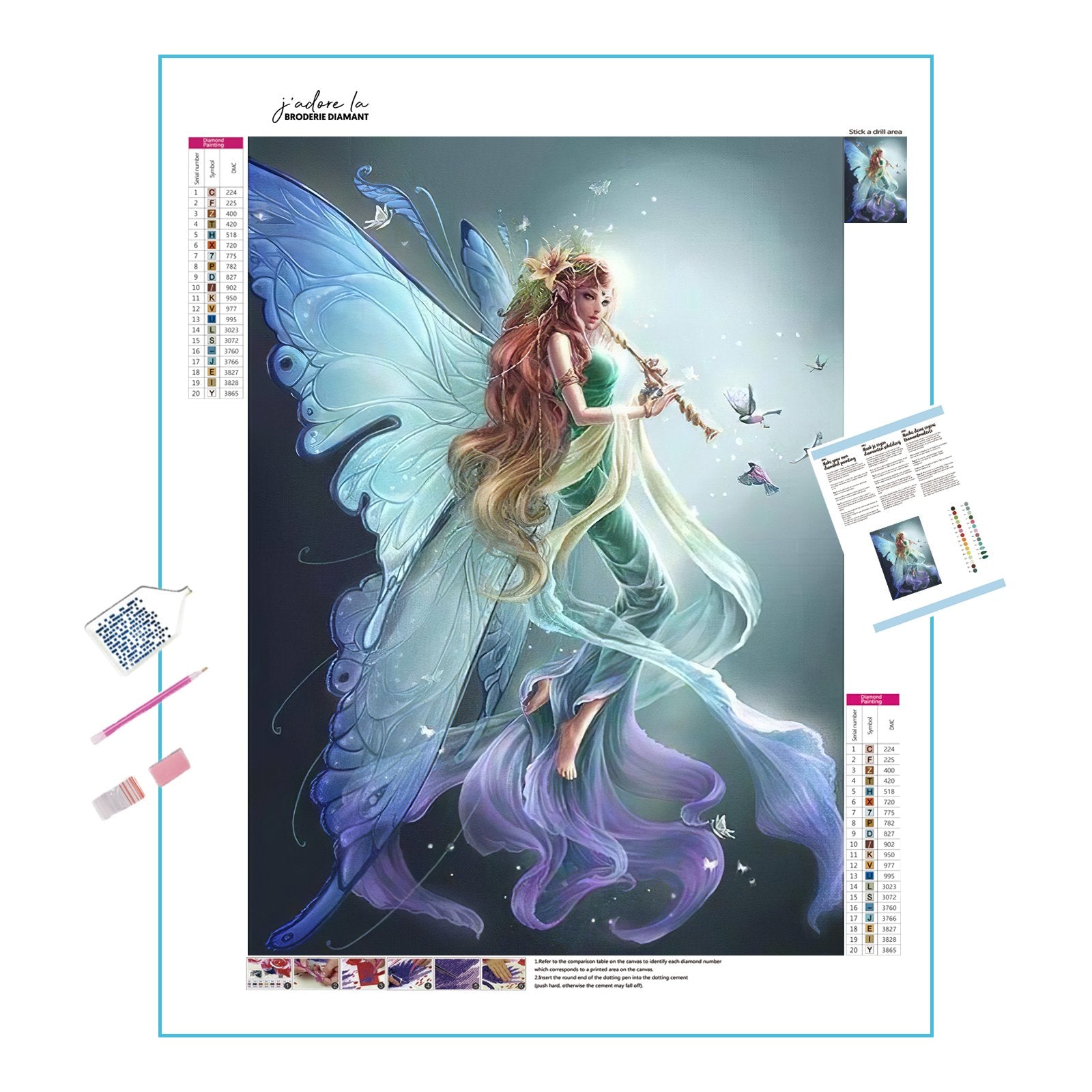 Capture a serene moment with Girl and Butterfly art.Girl And Butterfly - Diamondartlove