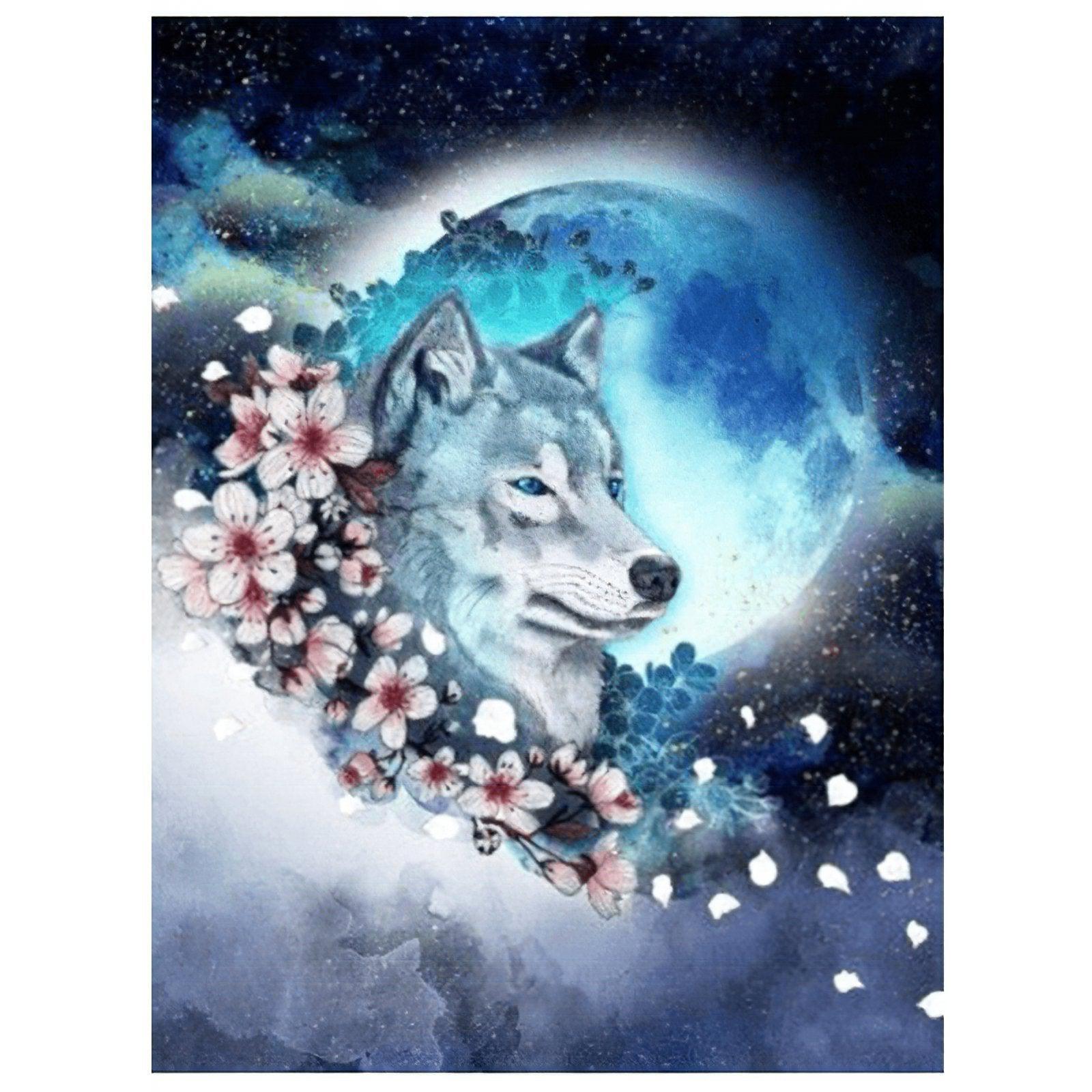 Wolf Univers And Flower