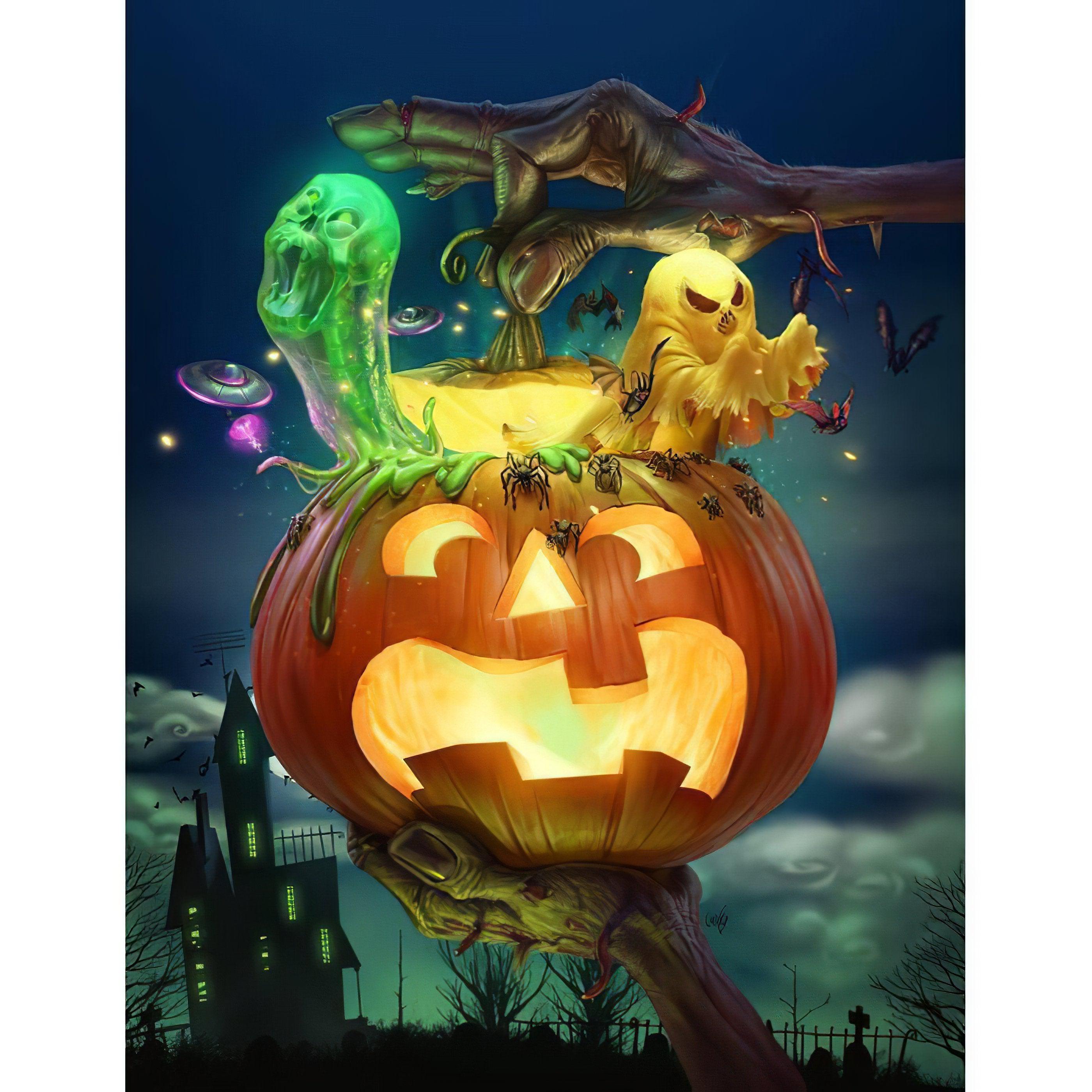 Discover the charm of a whimsical Pumpkin House this Halloween, a spooky delight.Pumpkin House Halloween - Diamondartlove