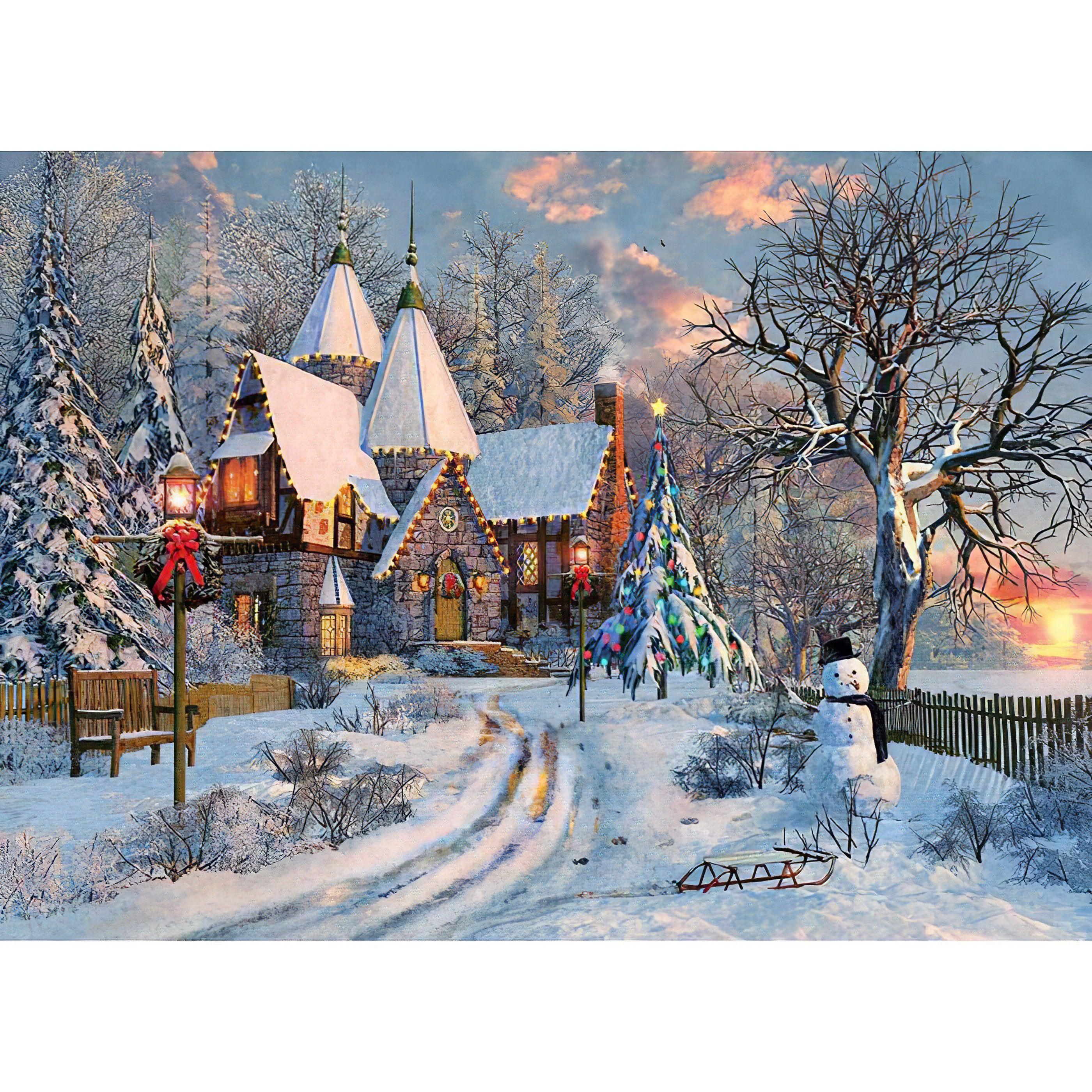 Snowy Rustic House Christmas