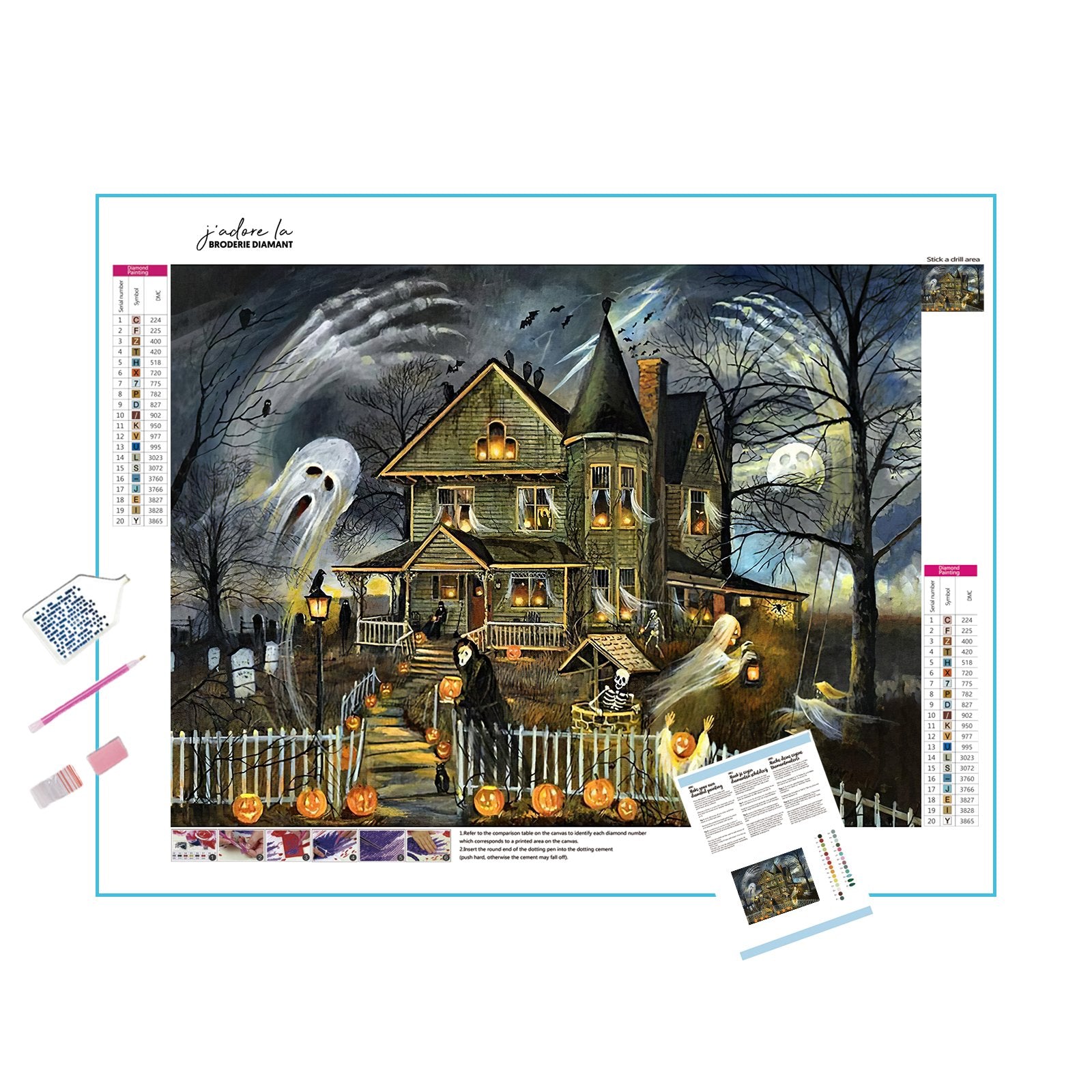 Spook up your decor with Ghost House of Halloween.Ghost House Of Halloween - Diamondartlove
