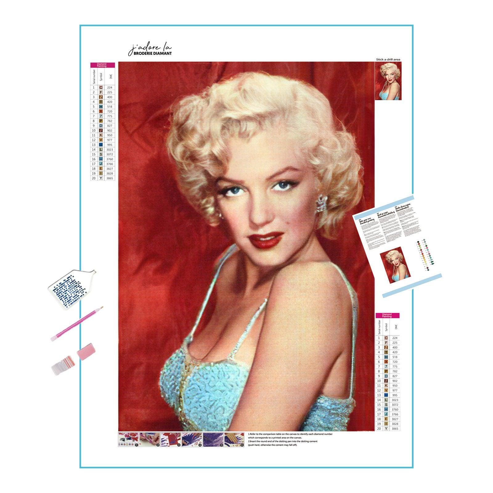 Admire Marilyn Monroe's captivating charm in vibrant color.Marilyn Monroe - Diamondartlove