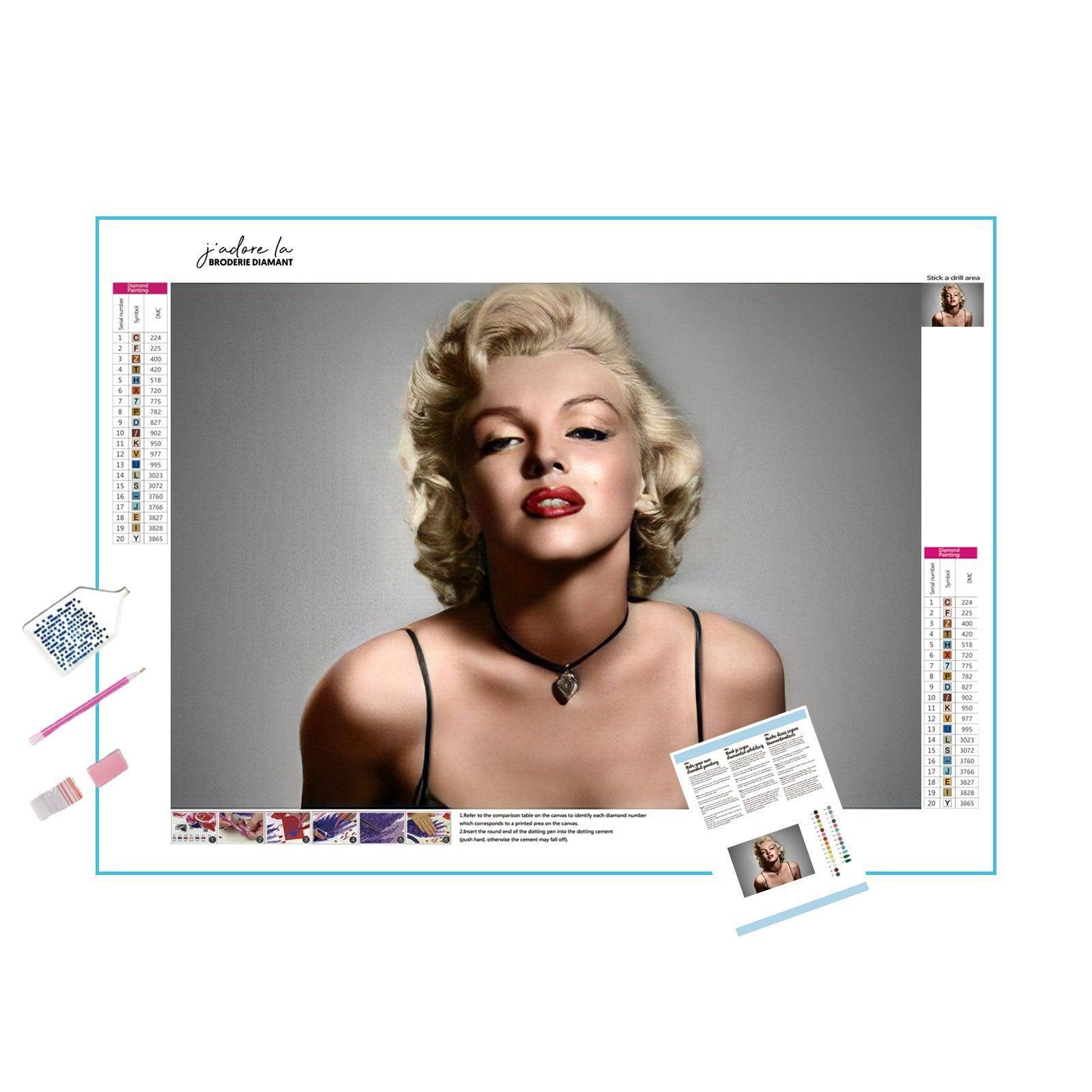Delve into the sophistication of Marilyn Monroe.Marilyn Monroe - Diamondartlove