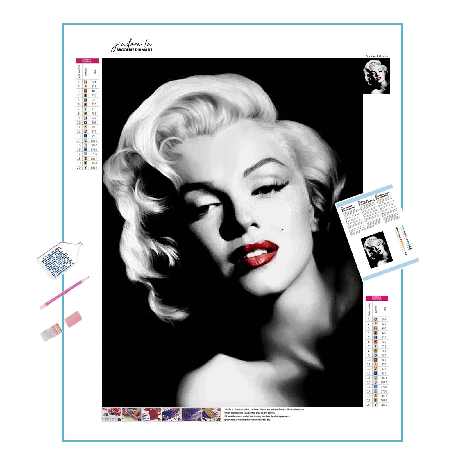 Experience the allure of Marilyn Monroe's cinematic magic.Marilyn Monroe - Diamondartlove