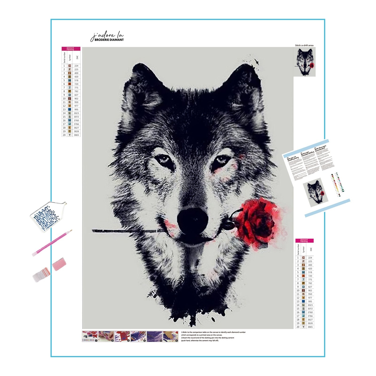 Wolf With Flower