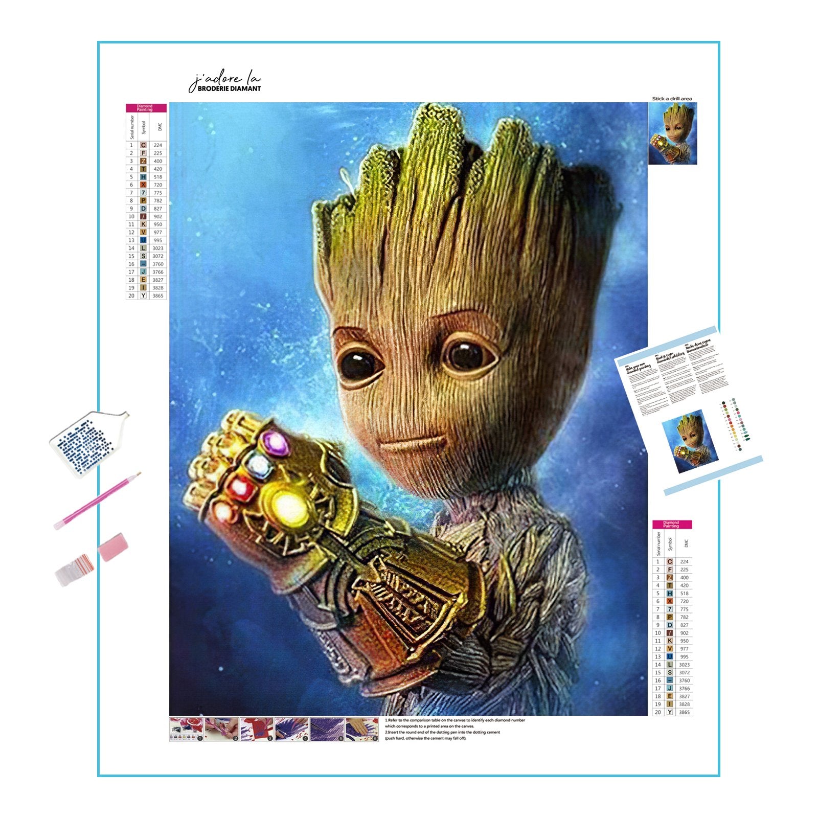 Feel the power of Groot with Thanos' strength in this art.Marvel Groot With Thanos Power - Diamondartlove