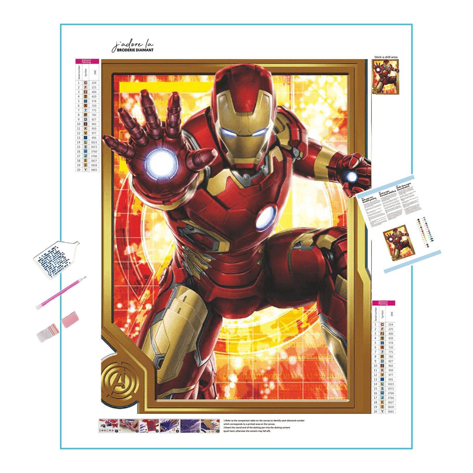 Celebrate the tech genius of Marvel Iron Man in detailed art.Marvel Iron Man - Diamondartlove