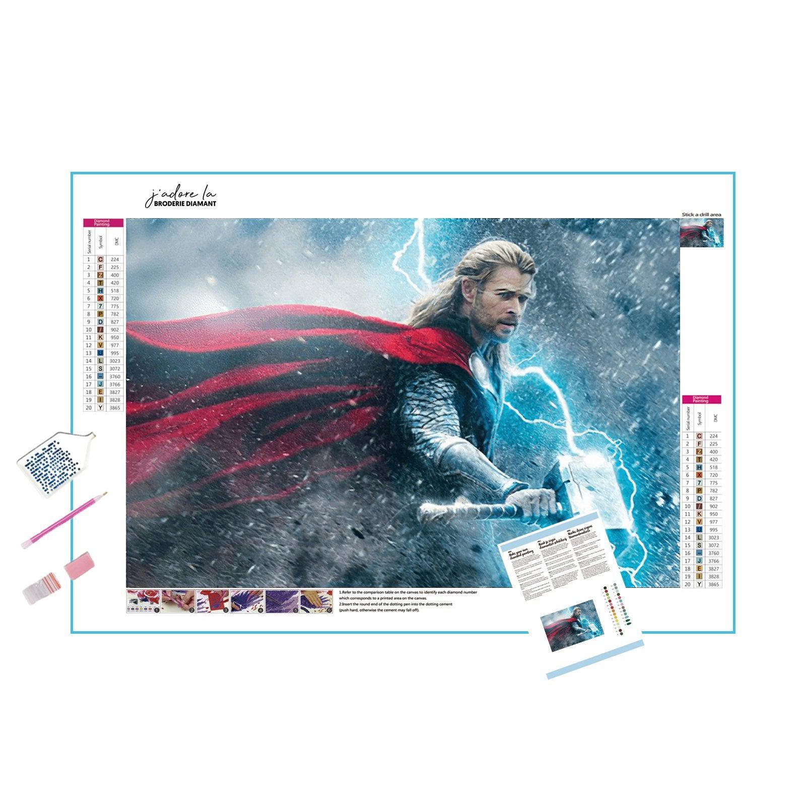 Embrace the thunderous might of Asgard's hero.Marvel Thor - Diamondartlove