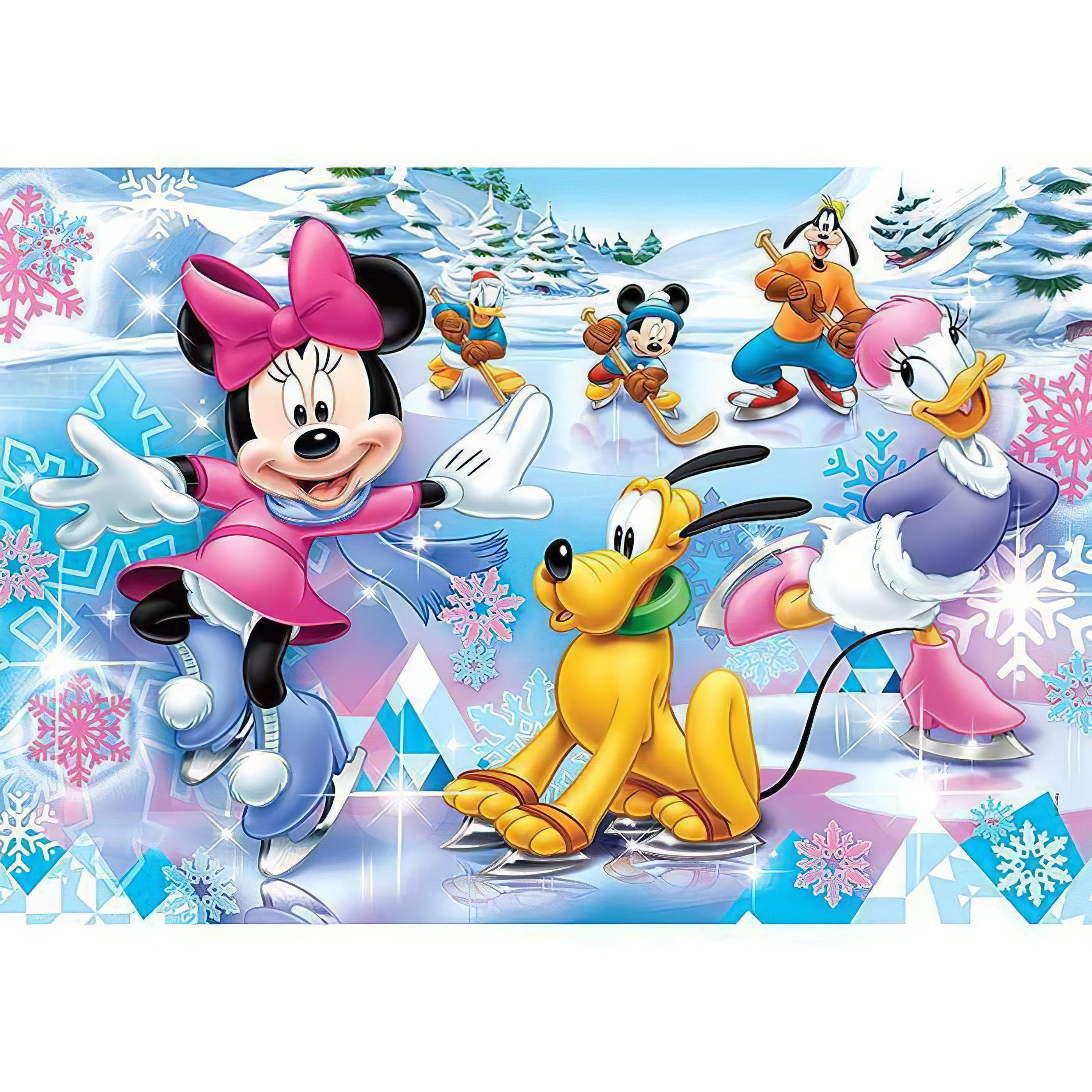 Enjoy the playful antics of Minnie, Daisy, and Pluto in a delightful scene. Minnie, Daisy And Pluto - Diamondartlove