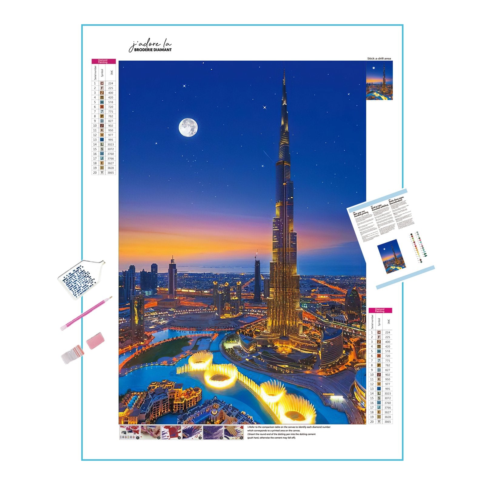Illuminate your decor with Dubai At Night painting.Dubai At Night - Diamondartlove