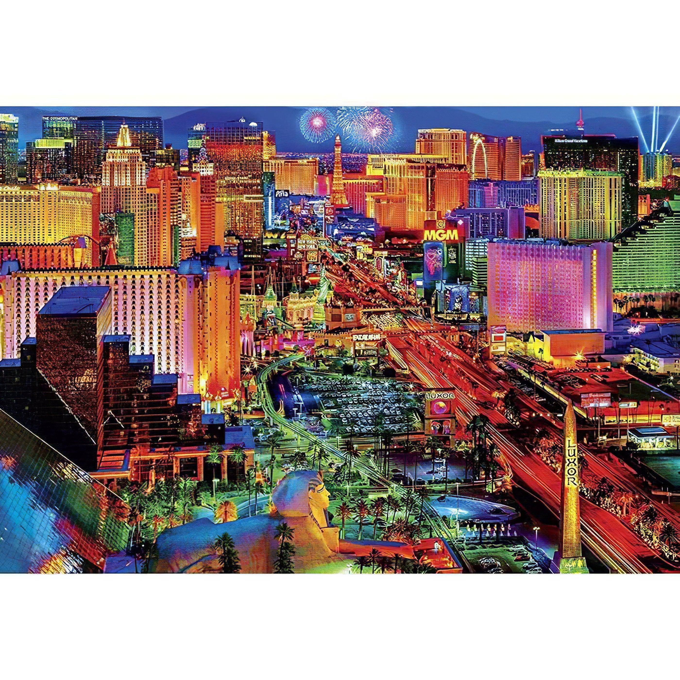 Explore the glittering skyline of Las Vegas City at night.Las Vegas City At Night - Diamondartlove