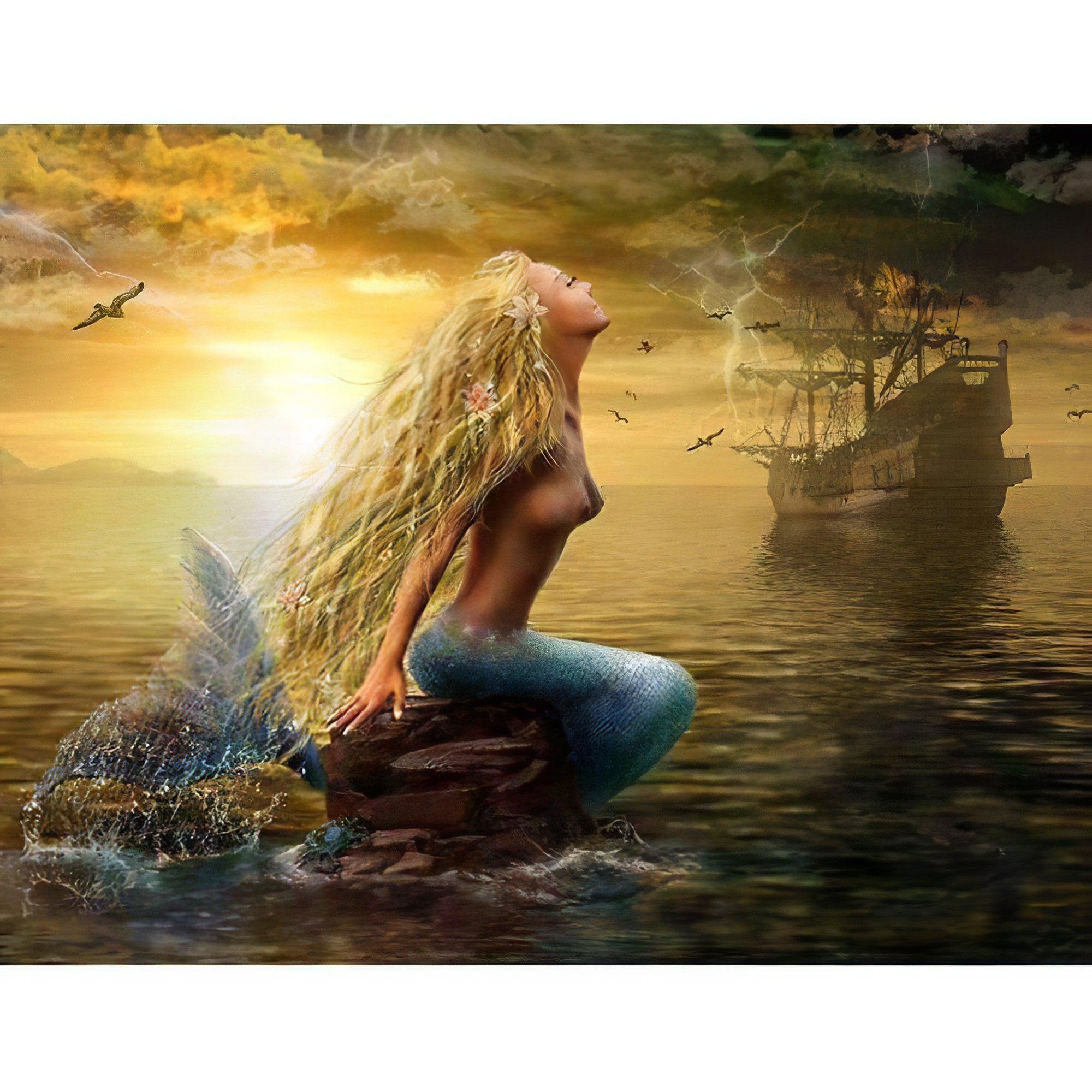 Explore the serene beauty of the underwater realm. Mermaid - Diamondartlove